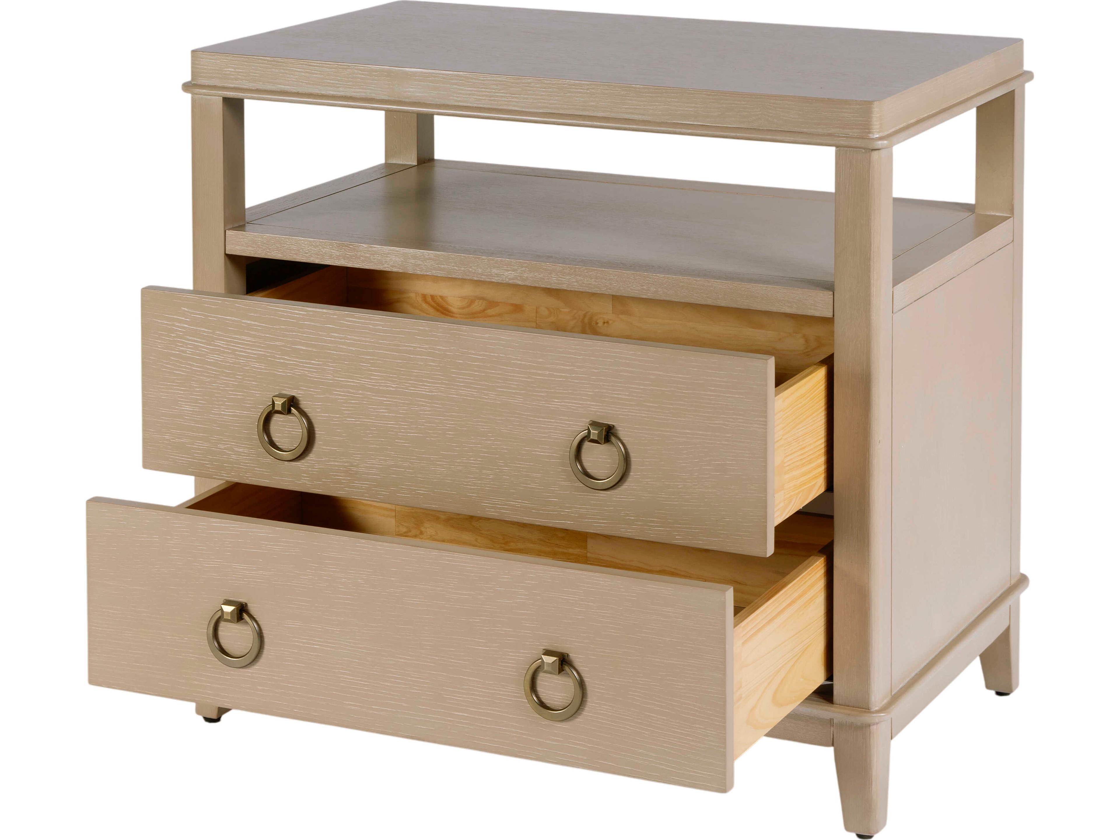 Butler Highbury 2-Drawers Acacia Wood Nightstand