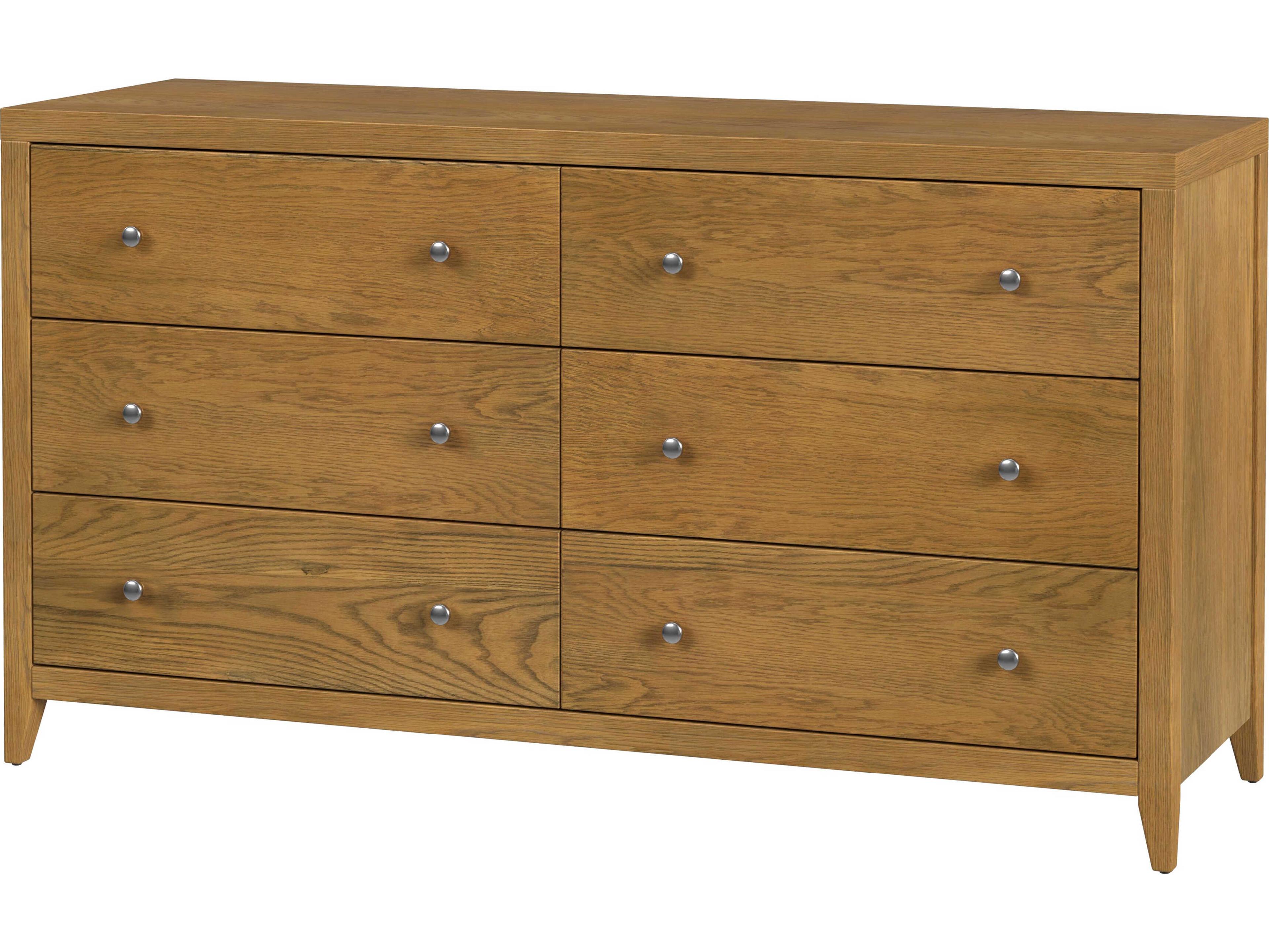Dana 6-Drawers Acacia Wood Double Dresser
