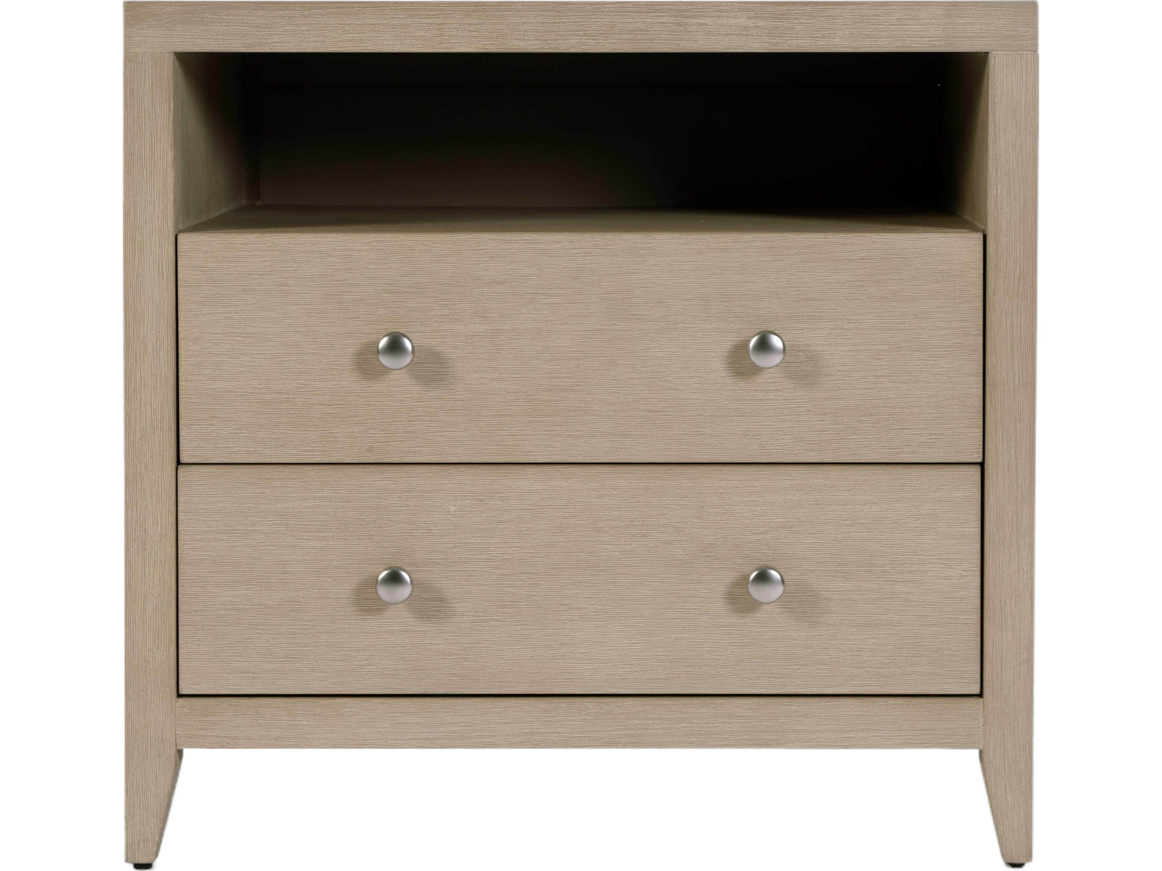 Butler Dana 2-Drawers Beige Acacia Wood Nightstand