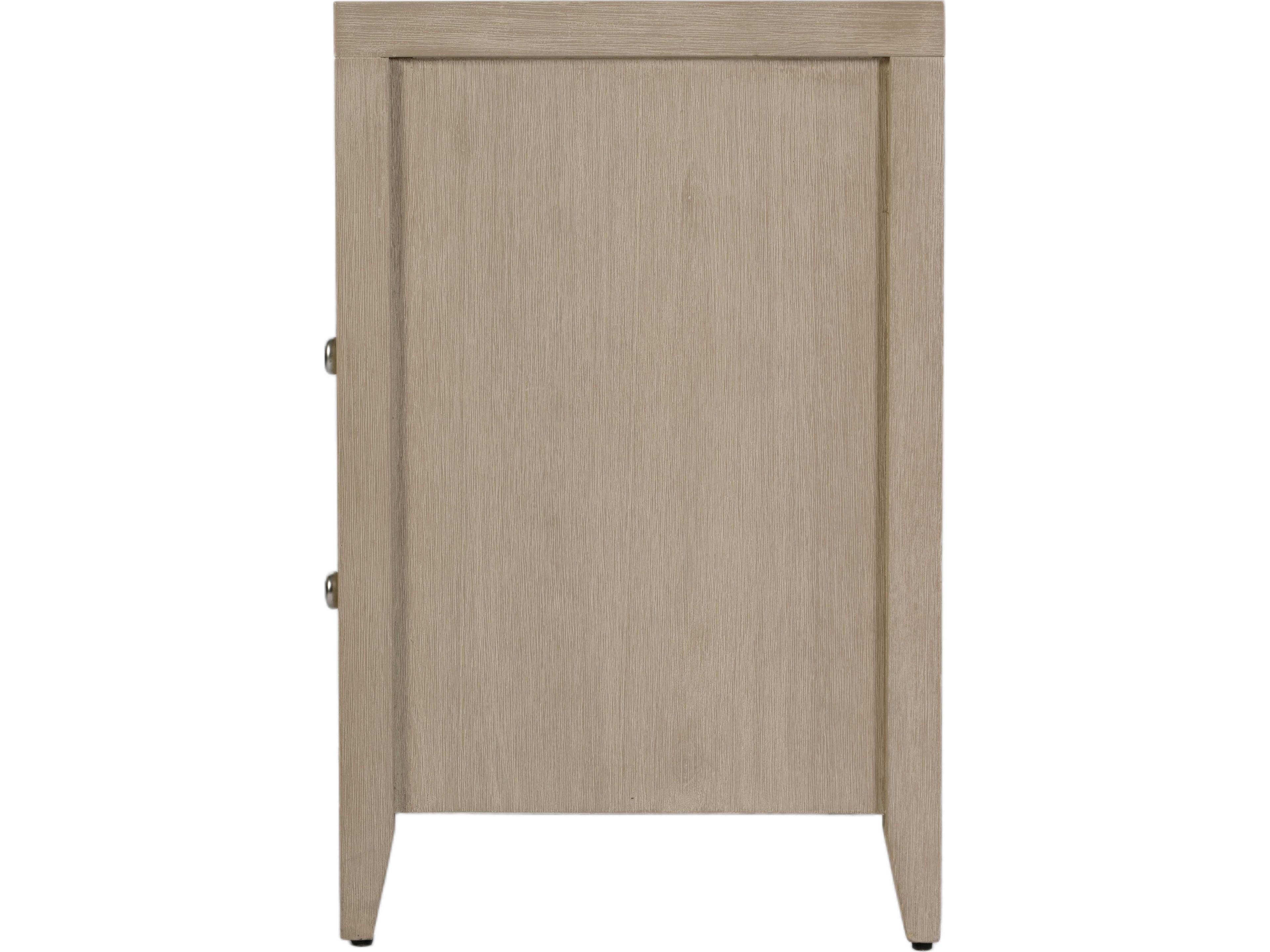 Butler Dana 2-Drawers Beige Acacia Wood Nightstand