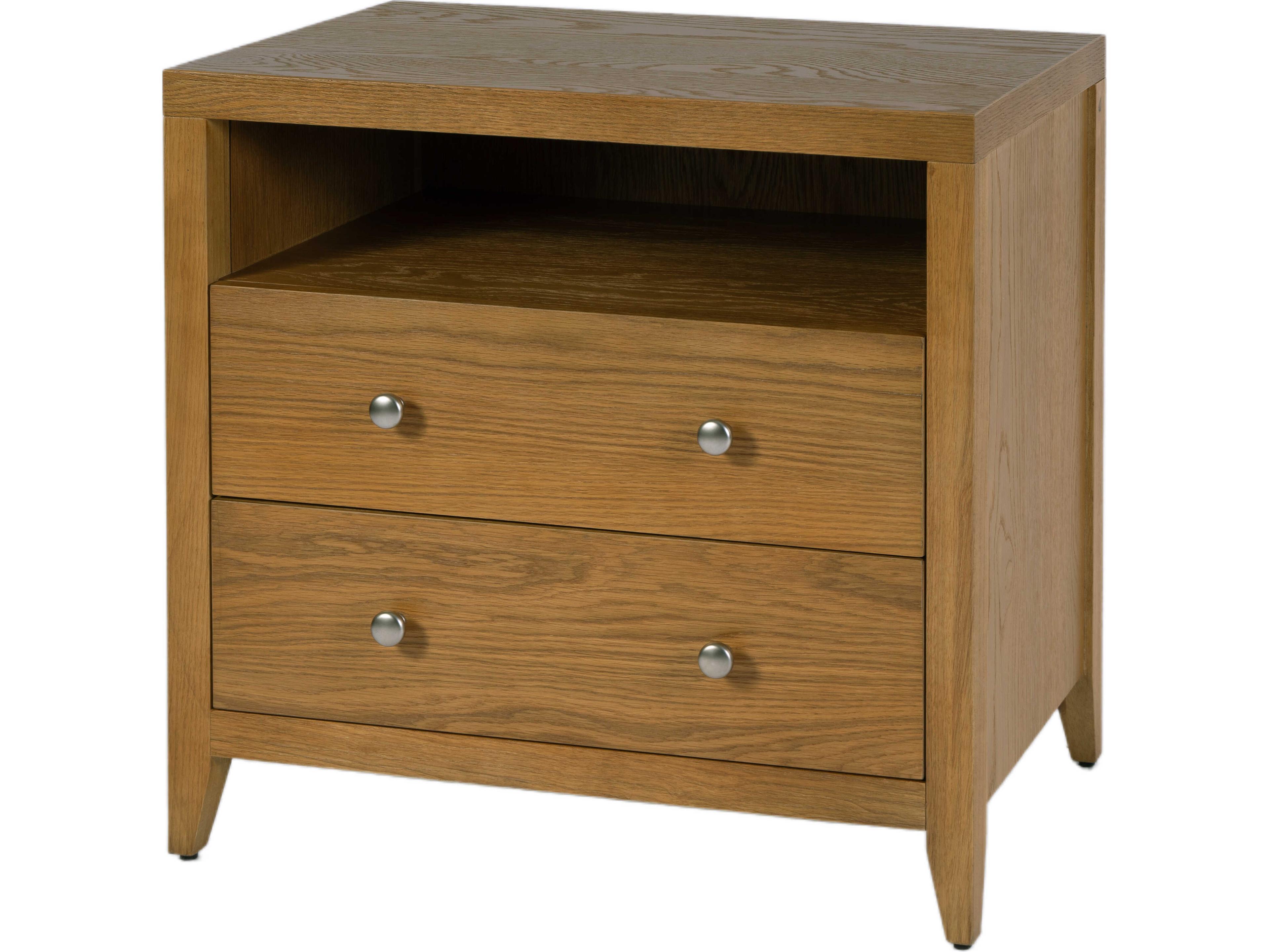 Dana 2-Drawers Acacia Wood Nightstand