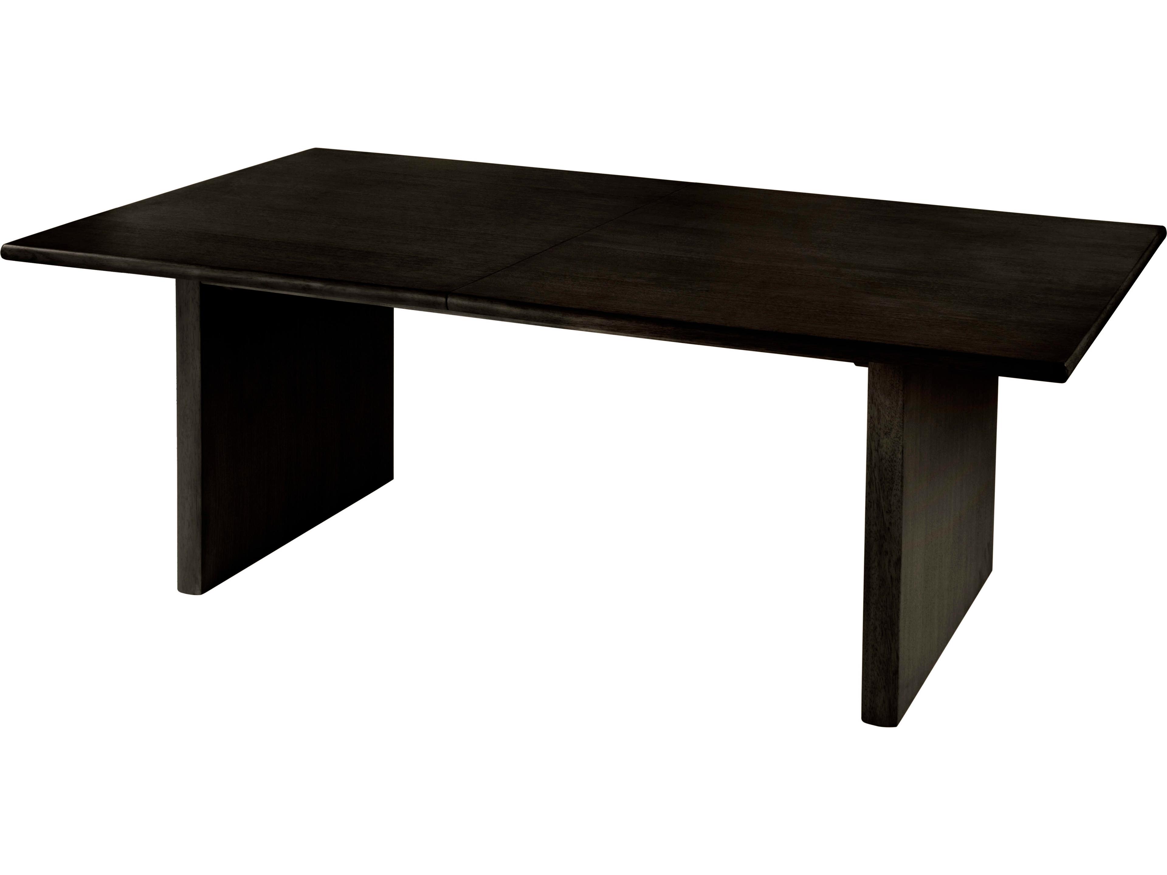 Amber Rectangular Wood Coffee Brown Dining Table