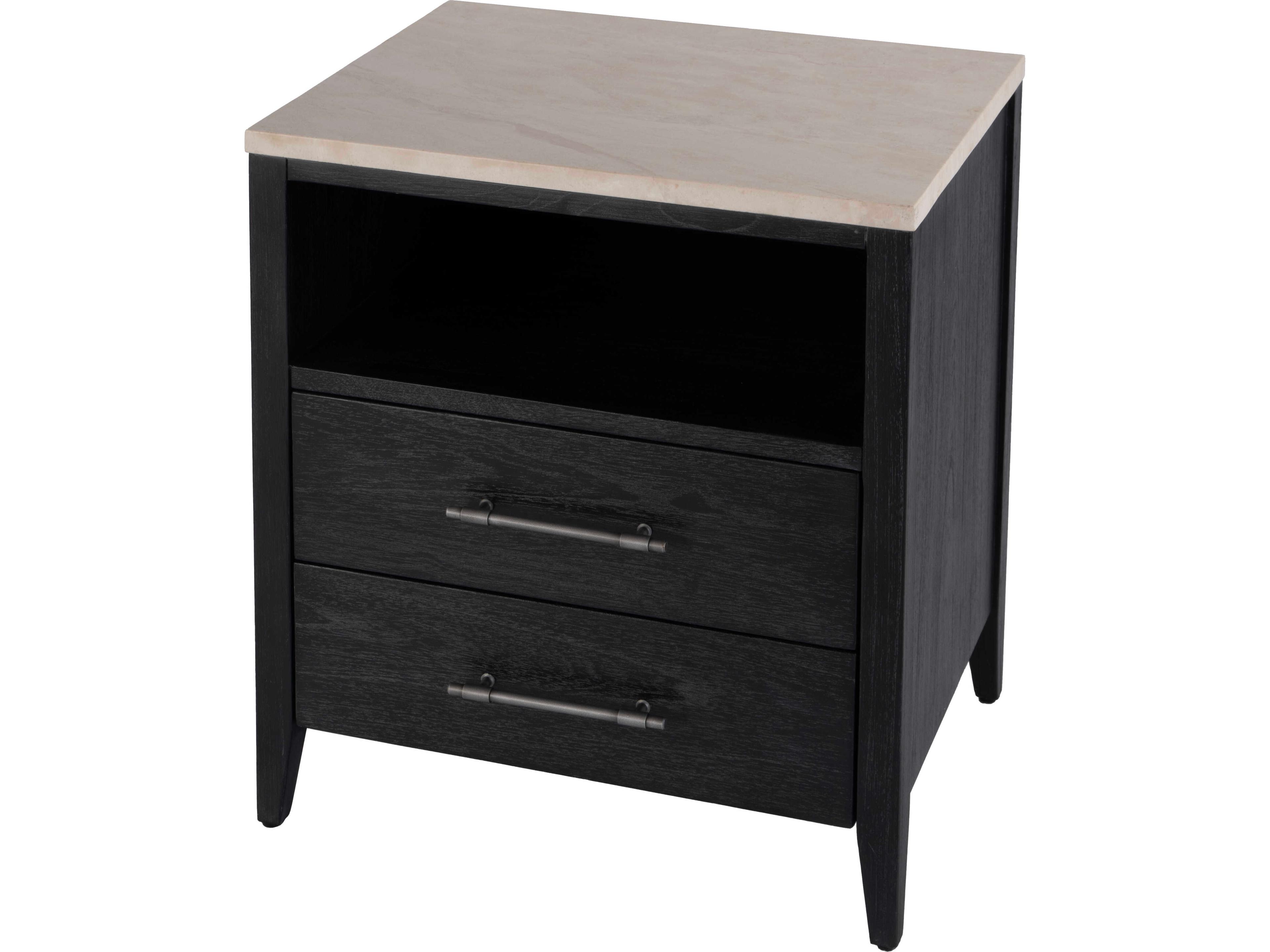 Averly 2-Drawers Mindi Wood Nightstand