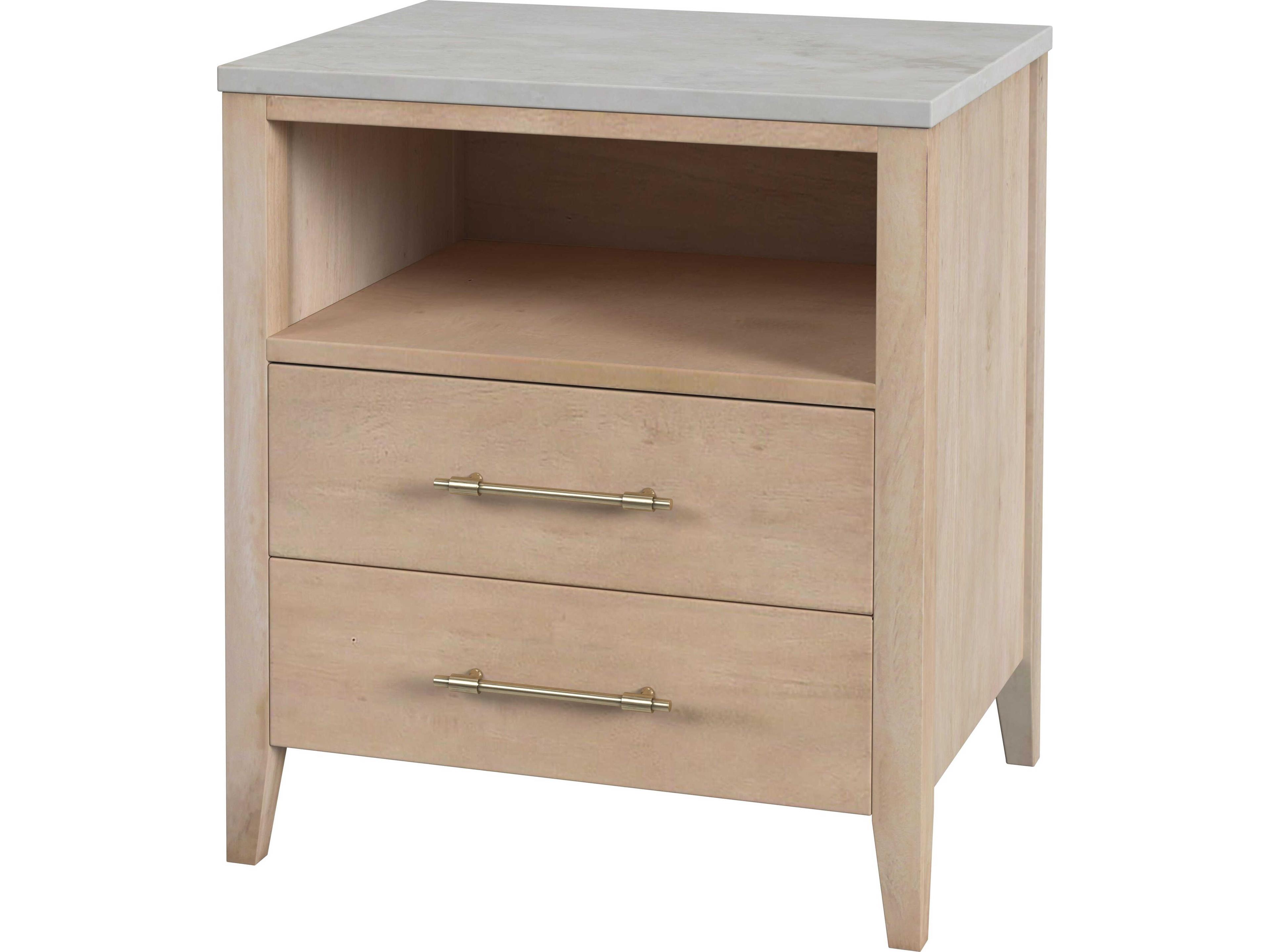 Averly 2-Drawers Natural Nightstand