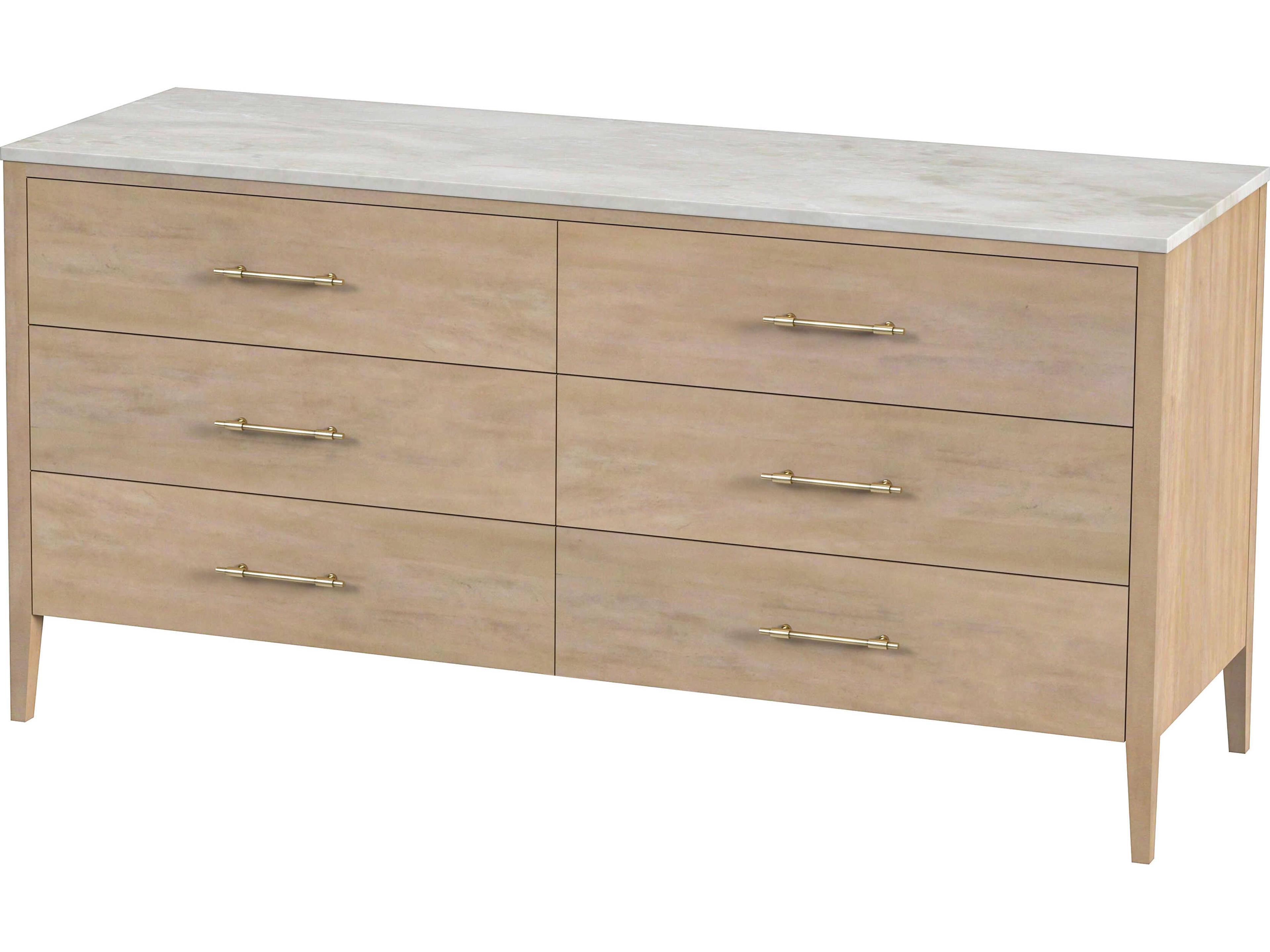 Averly 6-Drawers Beige Double Dresser