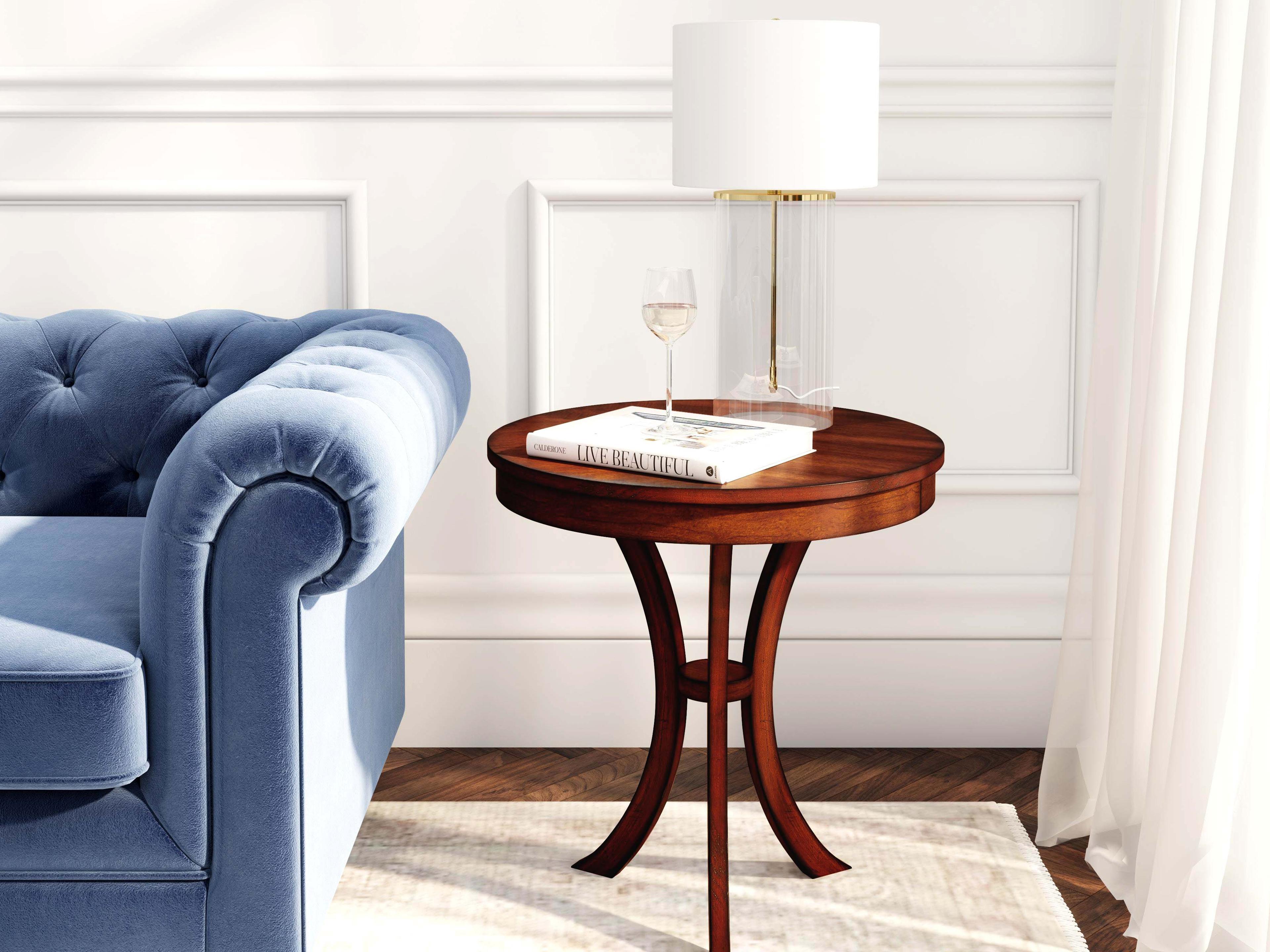 Butler Gerard Round Wood Brown End Table