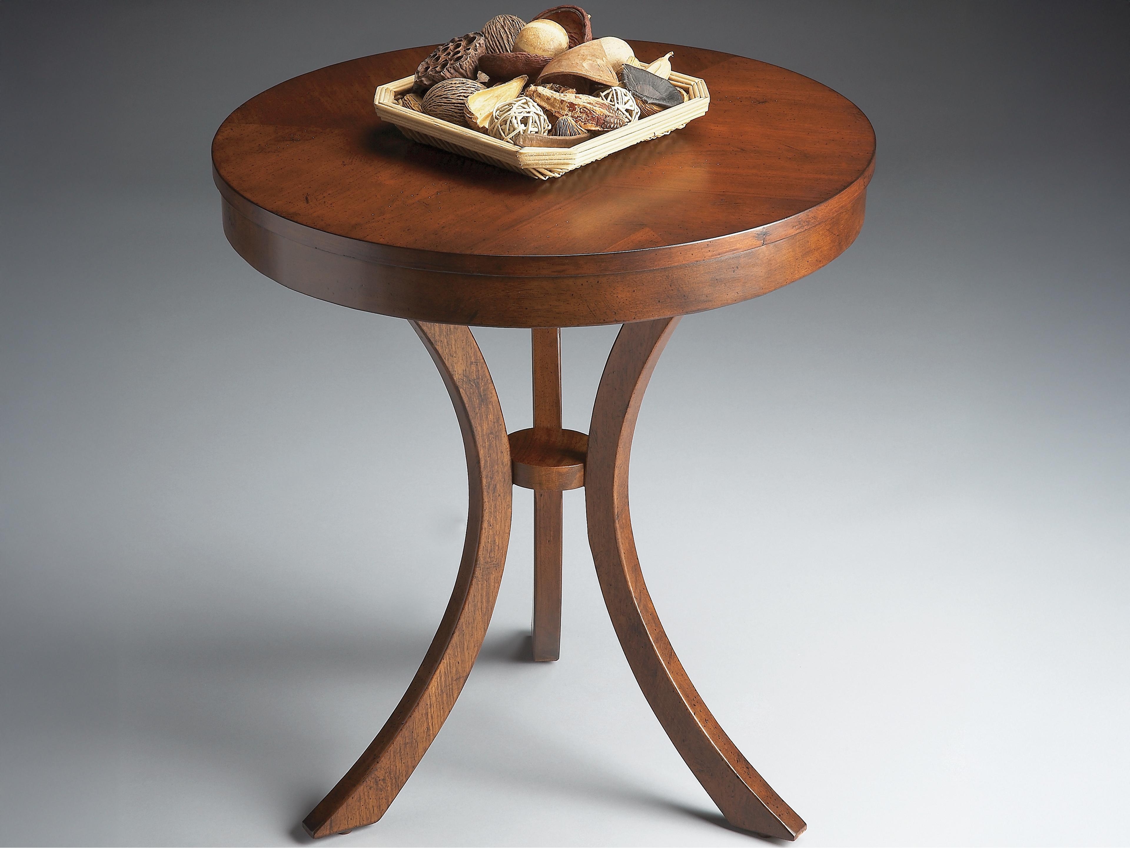 Butler Gerard Round Wood Brown End Table