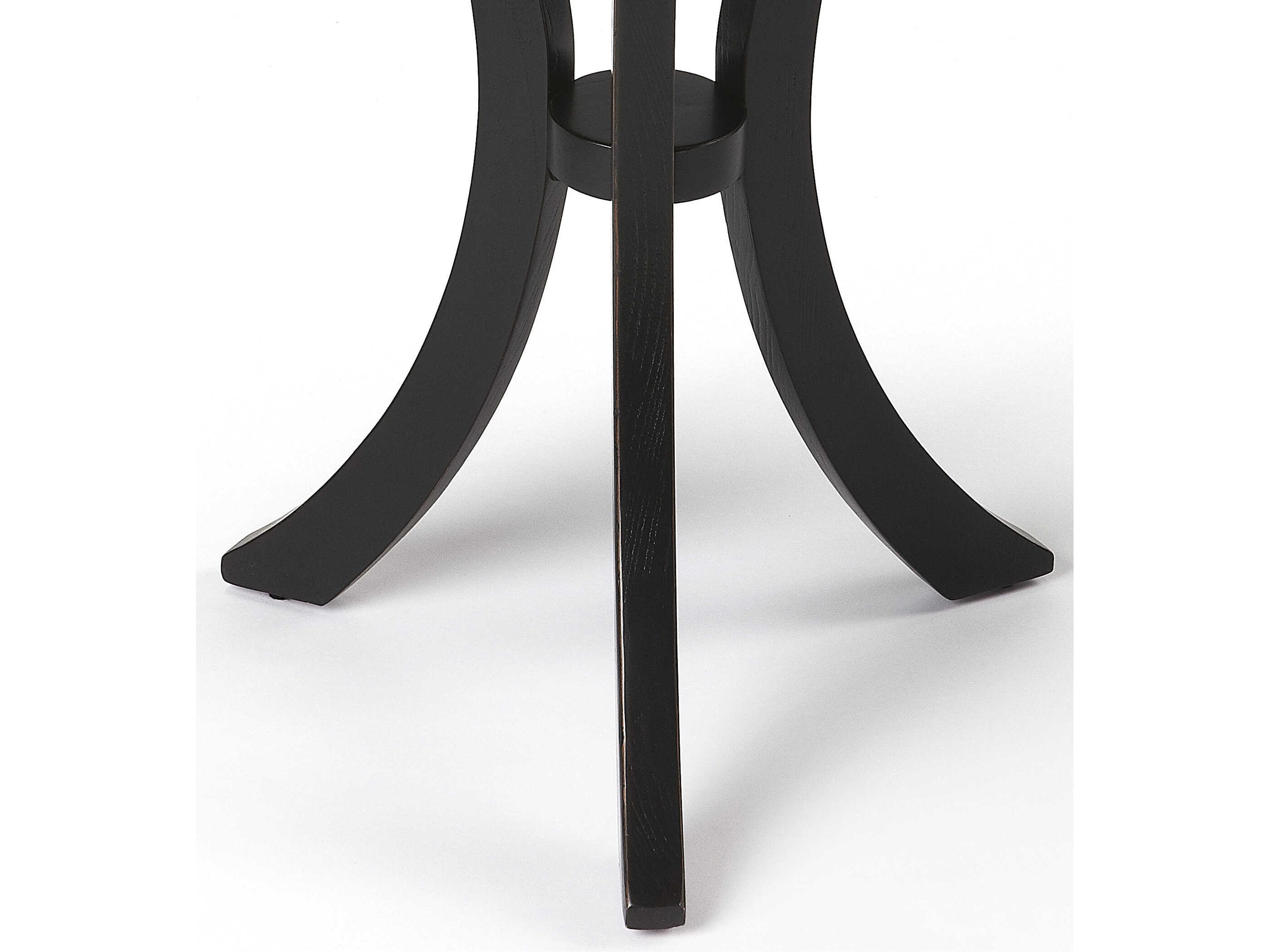 Butler Gerard Round Wood Black End Table