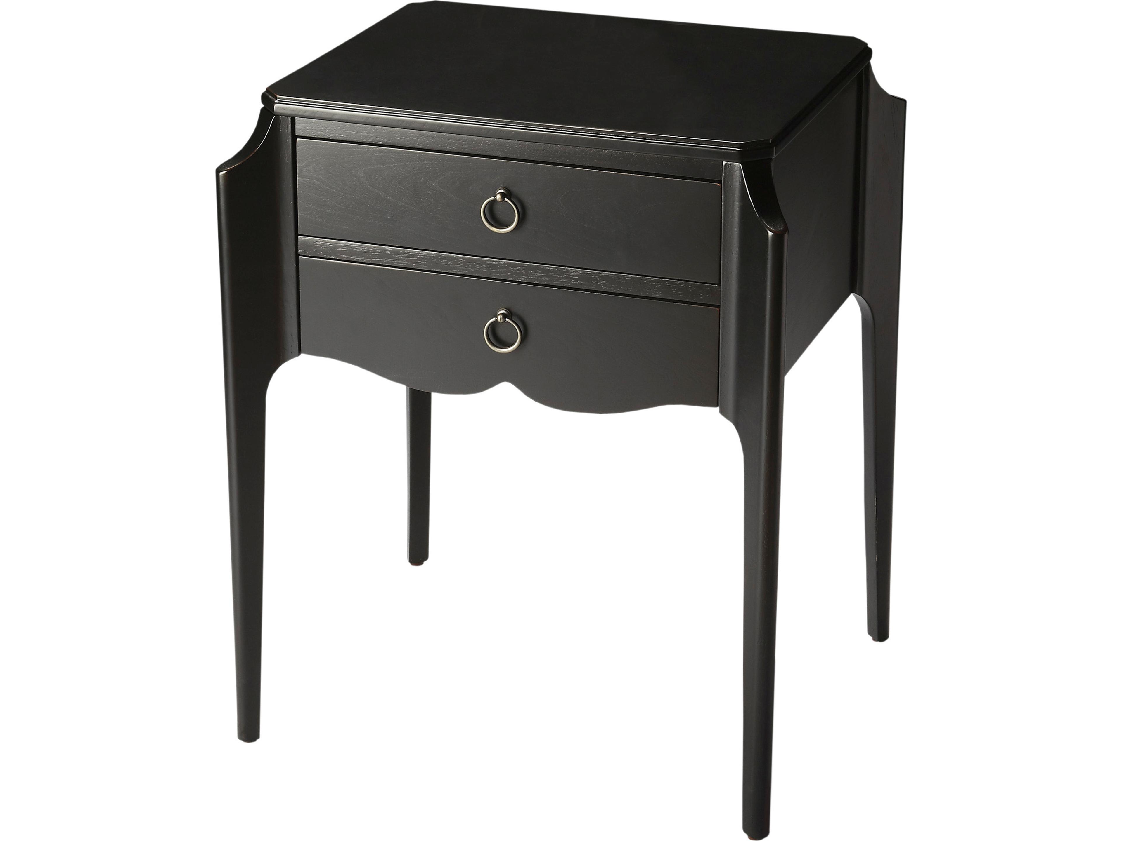 Wilshire Rectangular Wood Black Licorice End Table