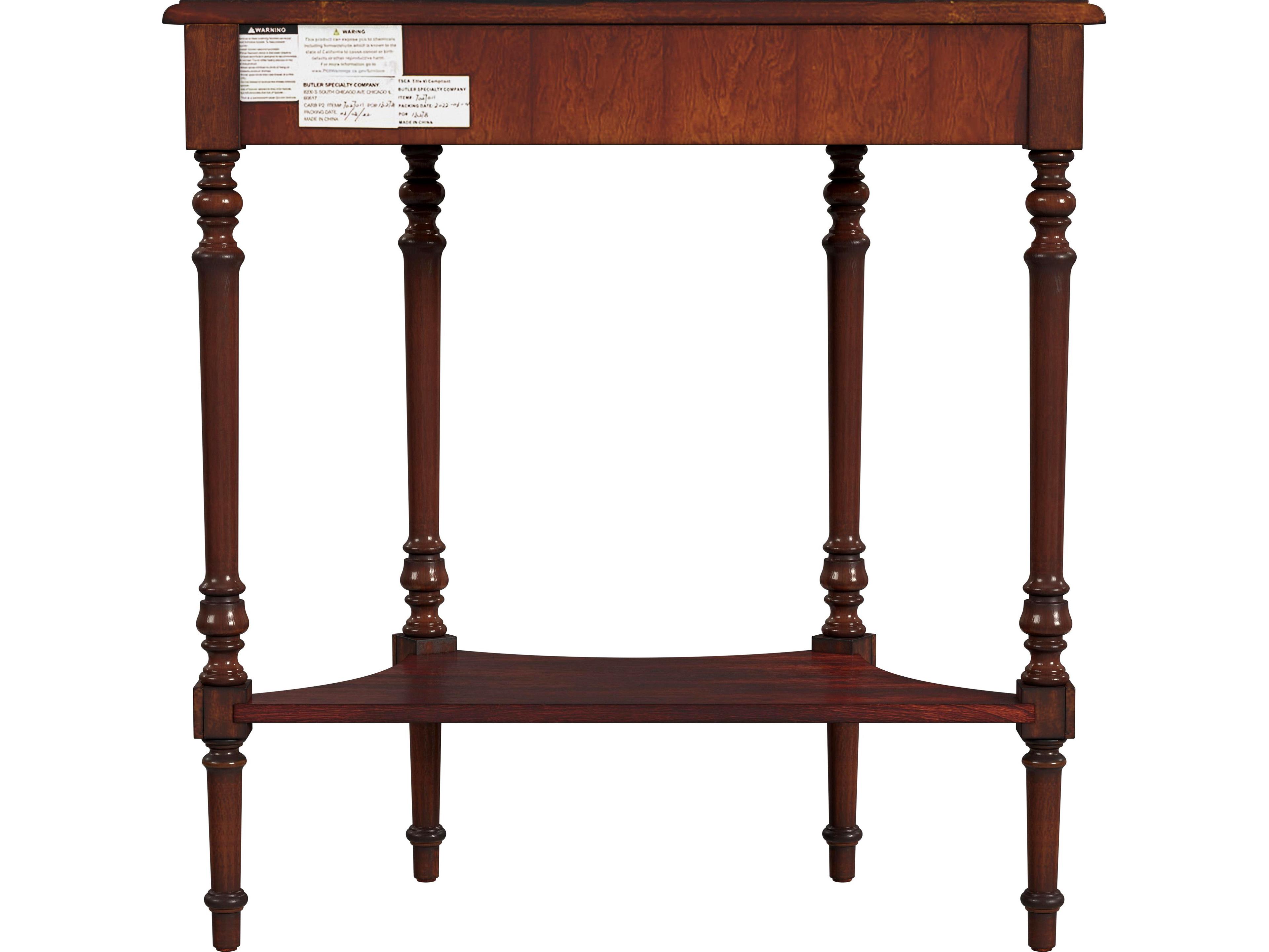 Butler Danelle Demilune Wood Cherry Console Table