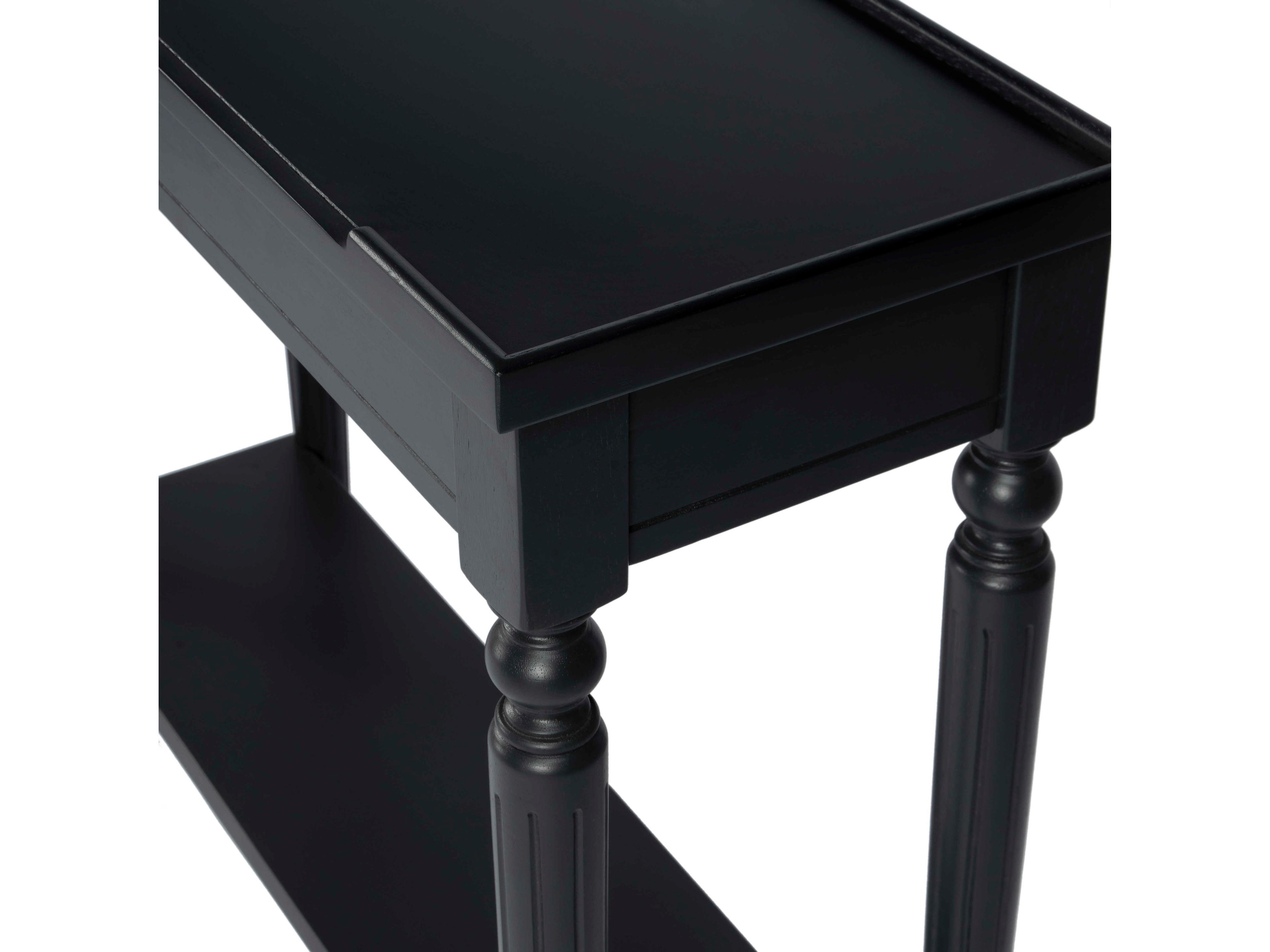 Butler Aubrey Rectangular Wood Black Console Table