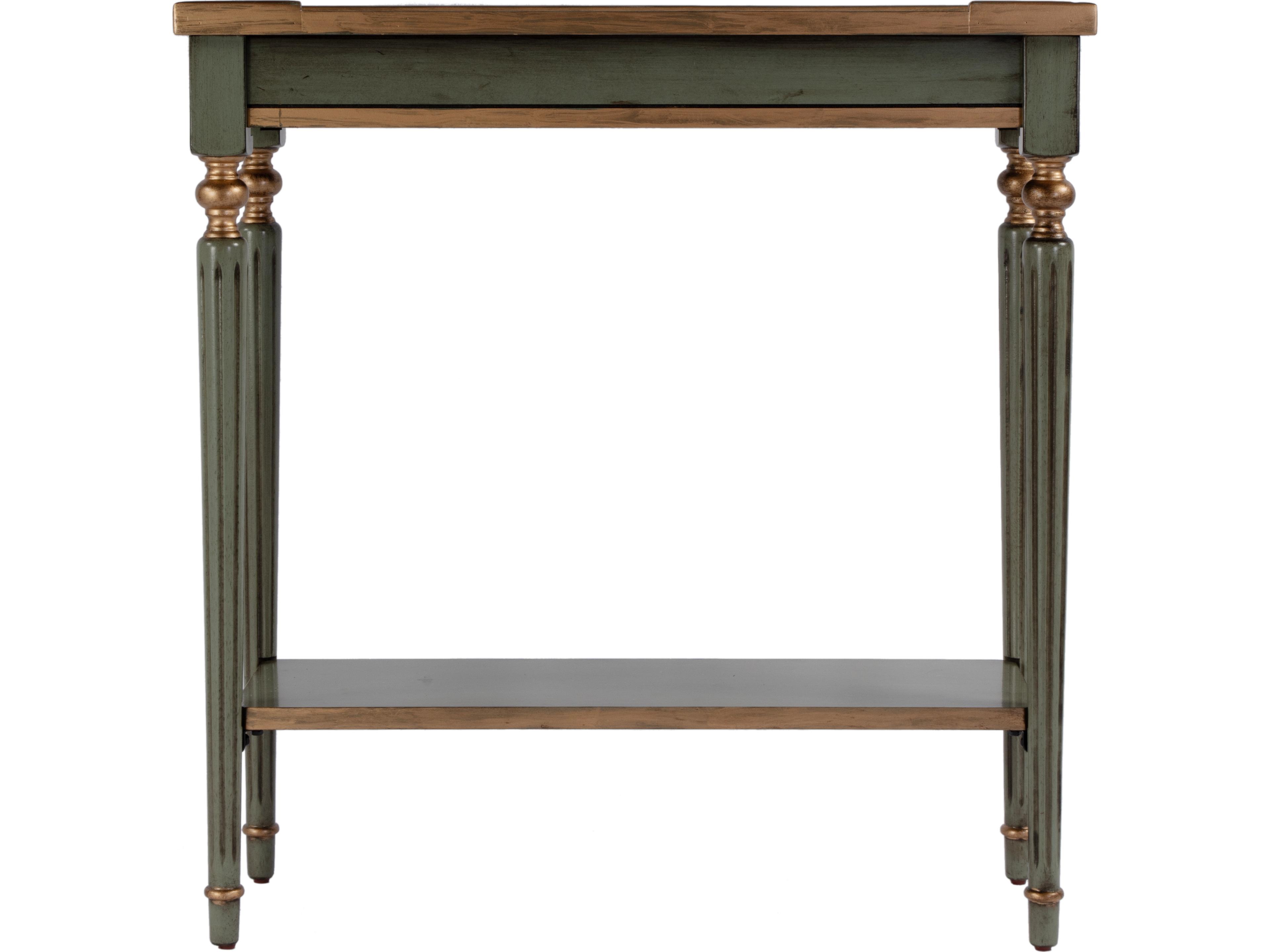 Butler Aubrey Rectangular Wood Royal Pastel Green Console Table