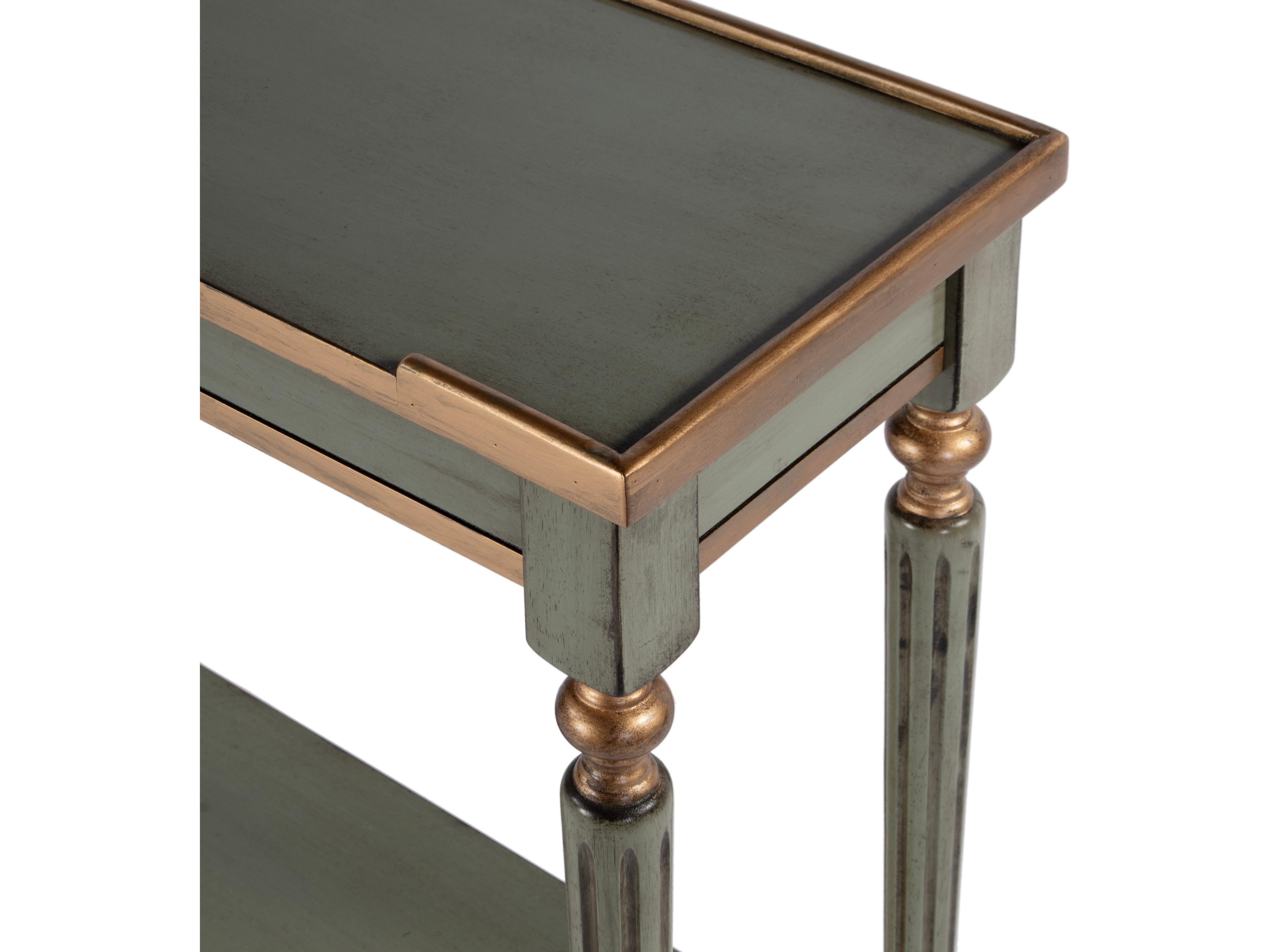 Butler Aubrey Rectangular Wood Royal Pastel Green Console Table