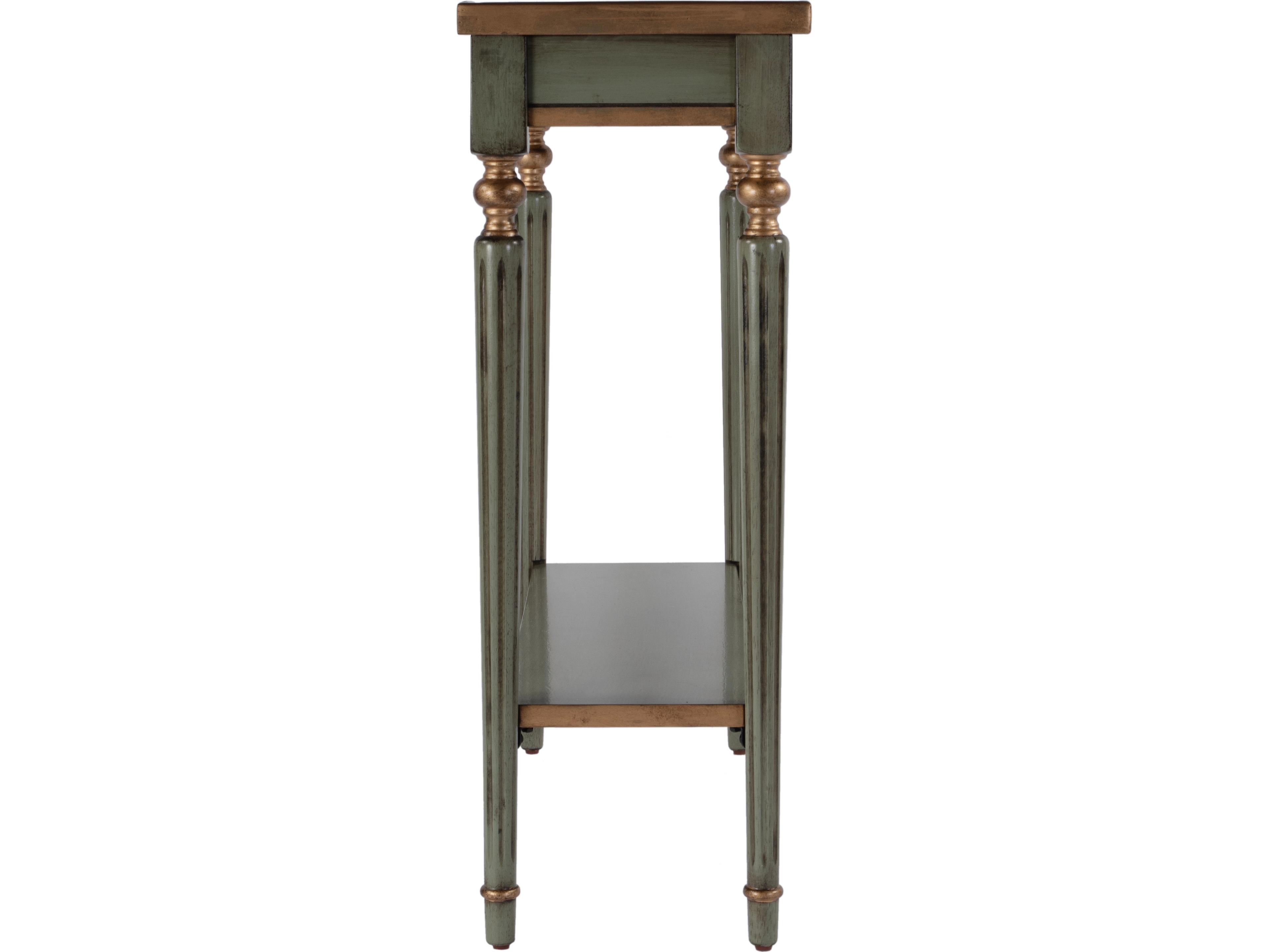 Butler Aubrey Rectangular Wood Royal Pastel Green Console Table