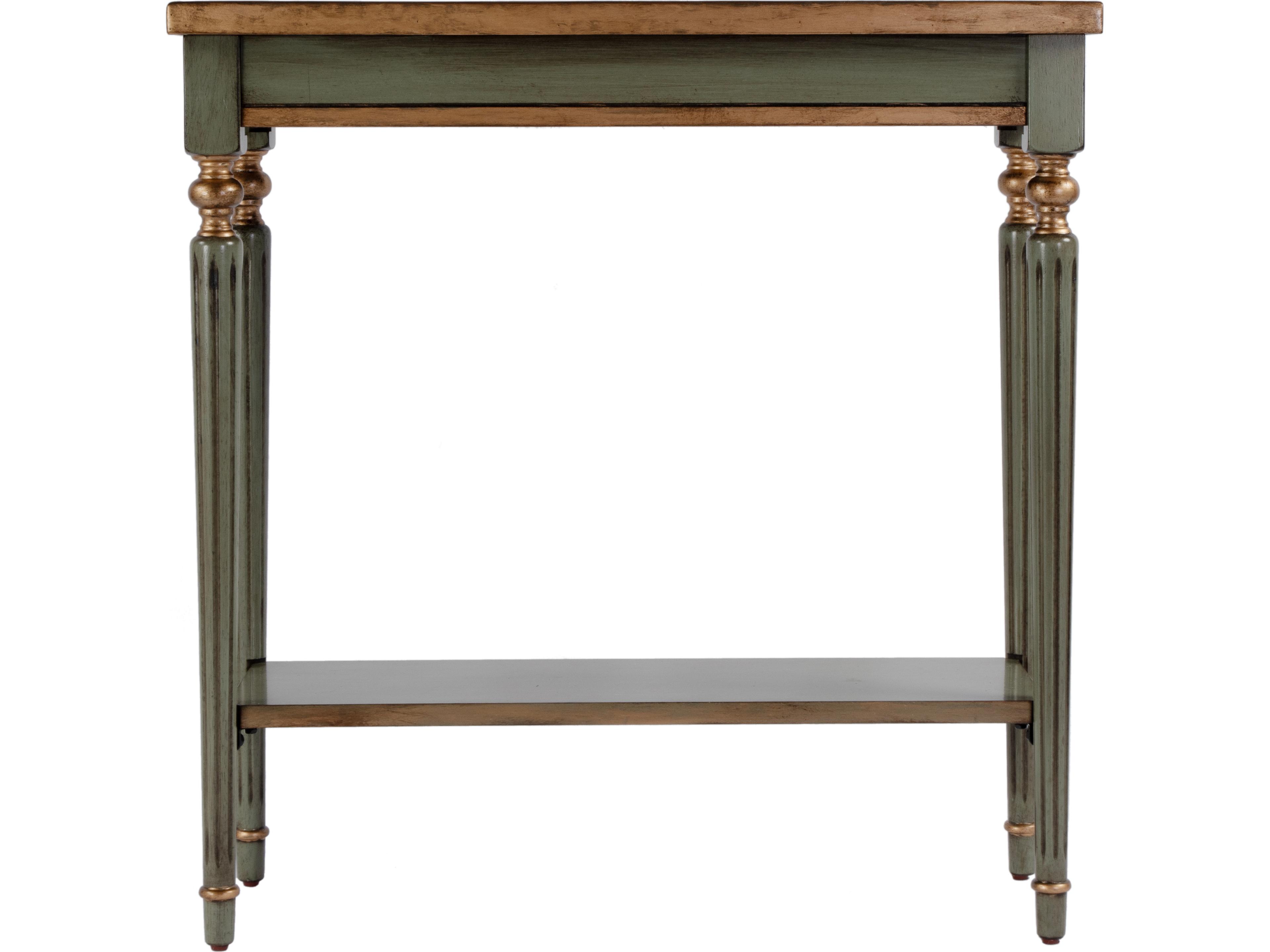 Butler Aubrey Rectangular Wood Royal Pastel Green Console Table