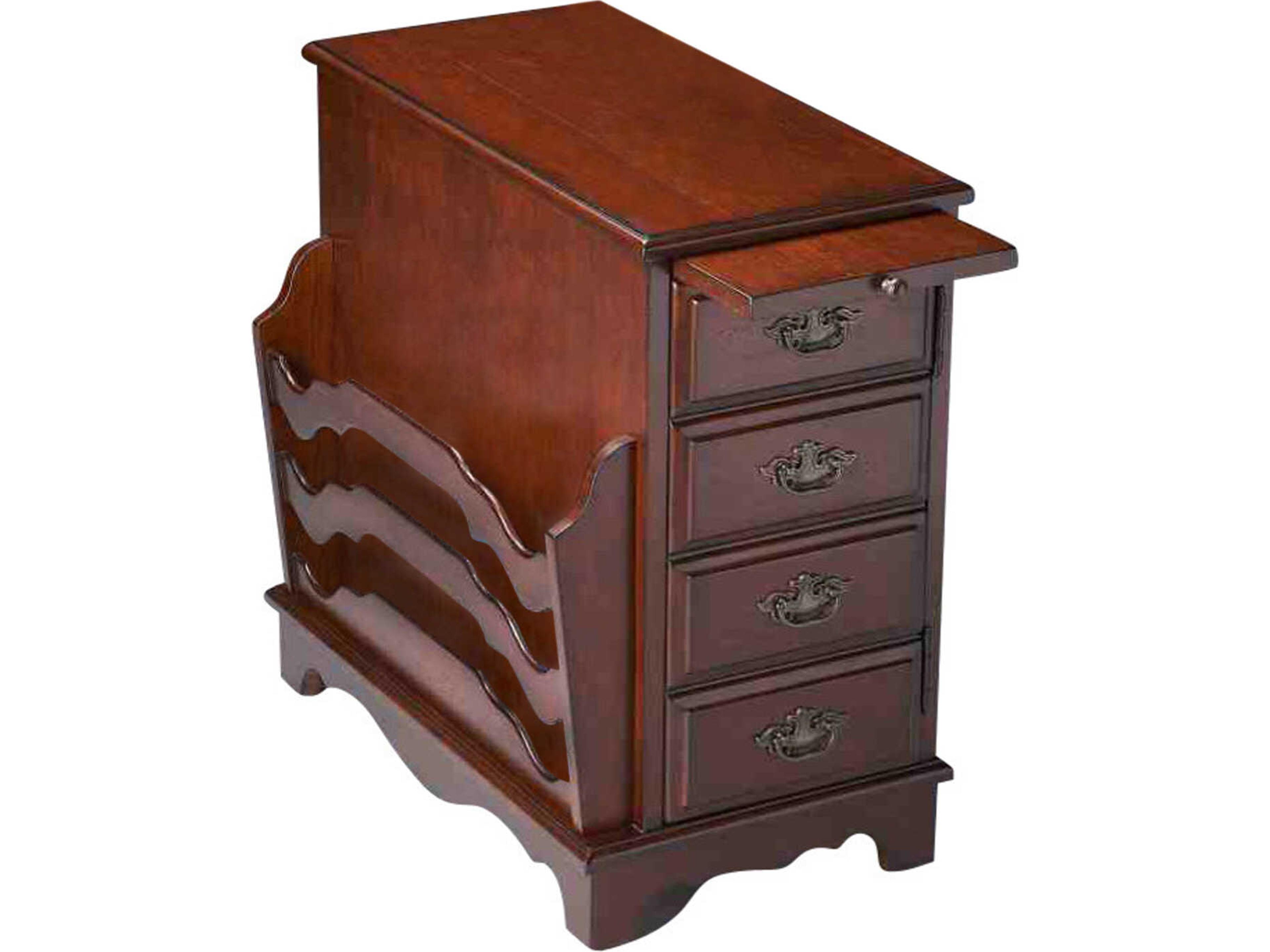 Gregory Rectangular Wood Dark Brown End Table