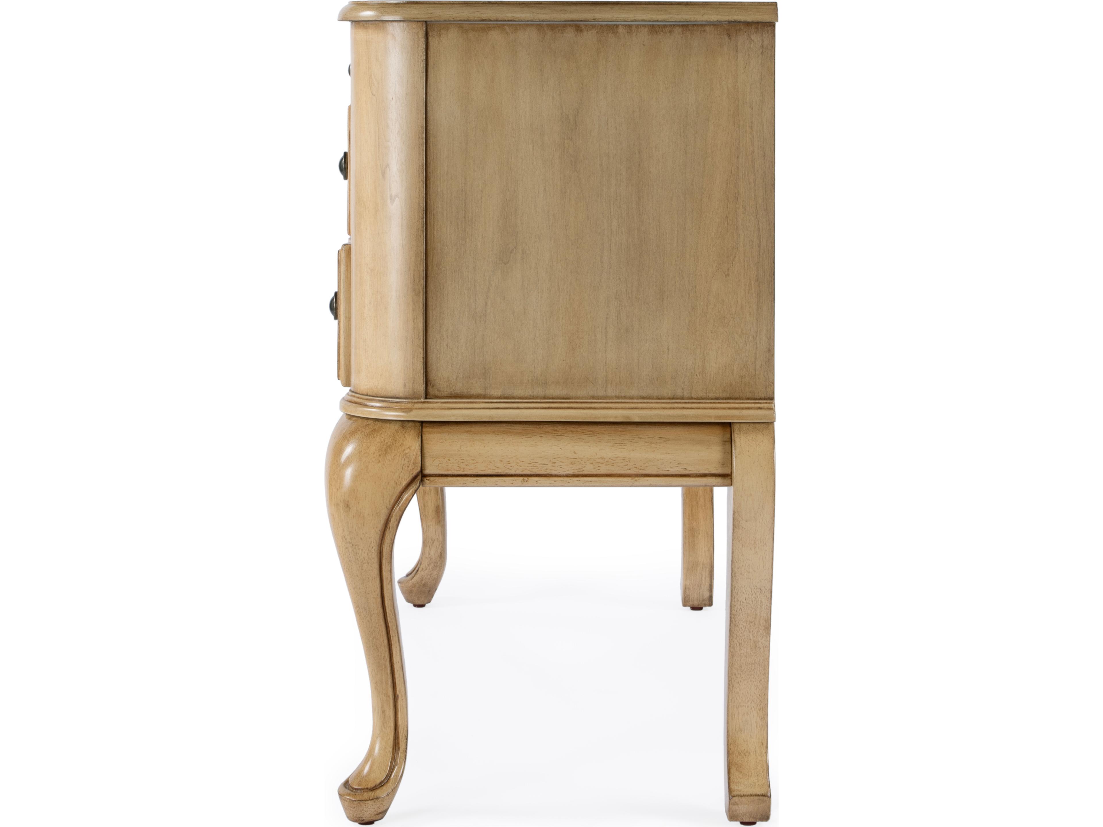 Butler Charlotte Gilted Cream Beige Poplar Wood Valet Desk