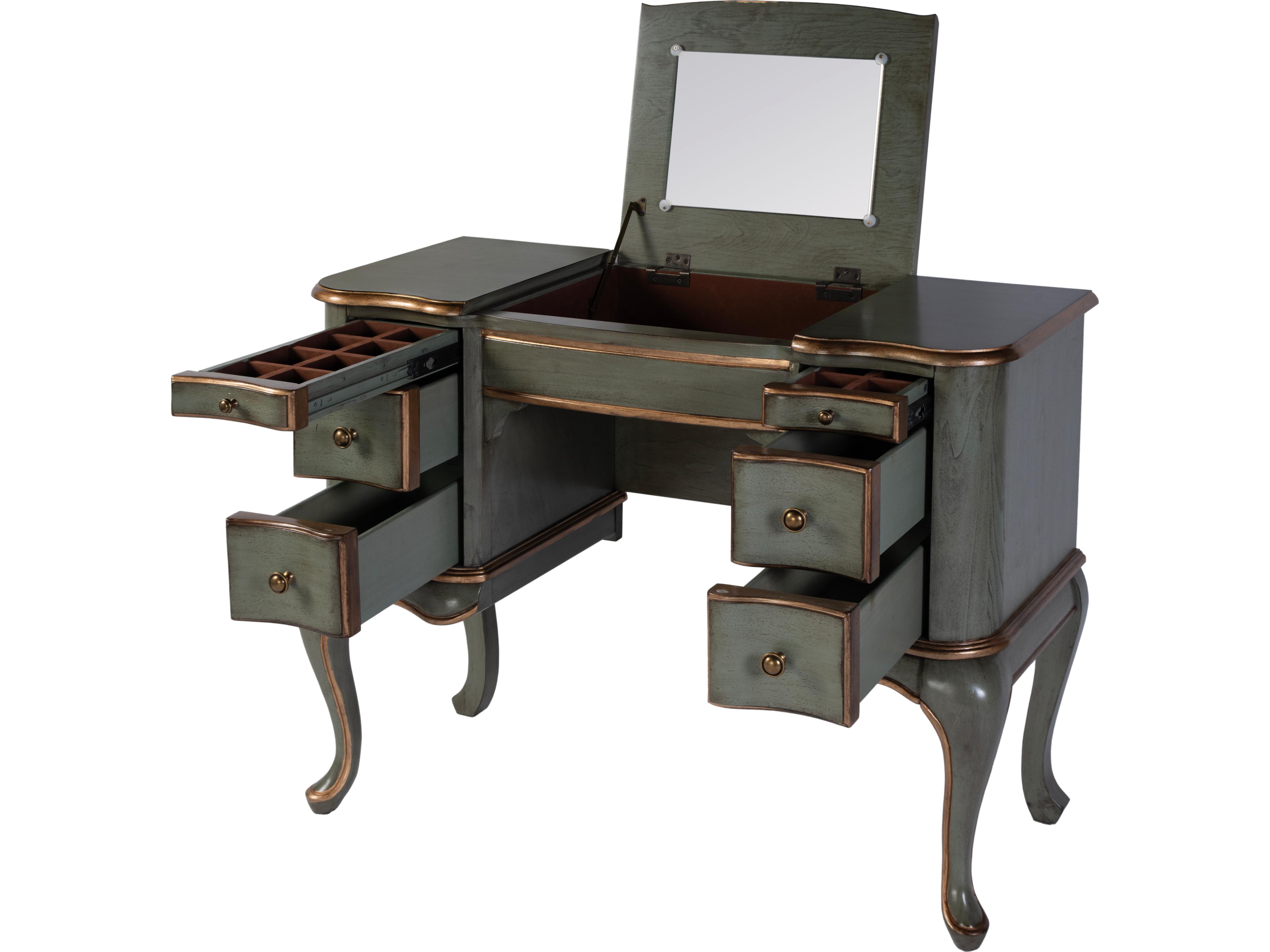 Butler Charlotte Royal Pastel Green Poplar Wood Valet Desk
