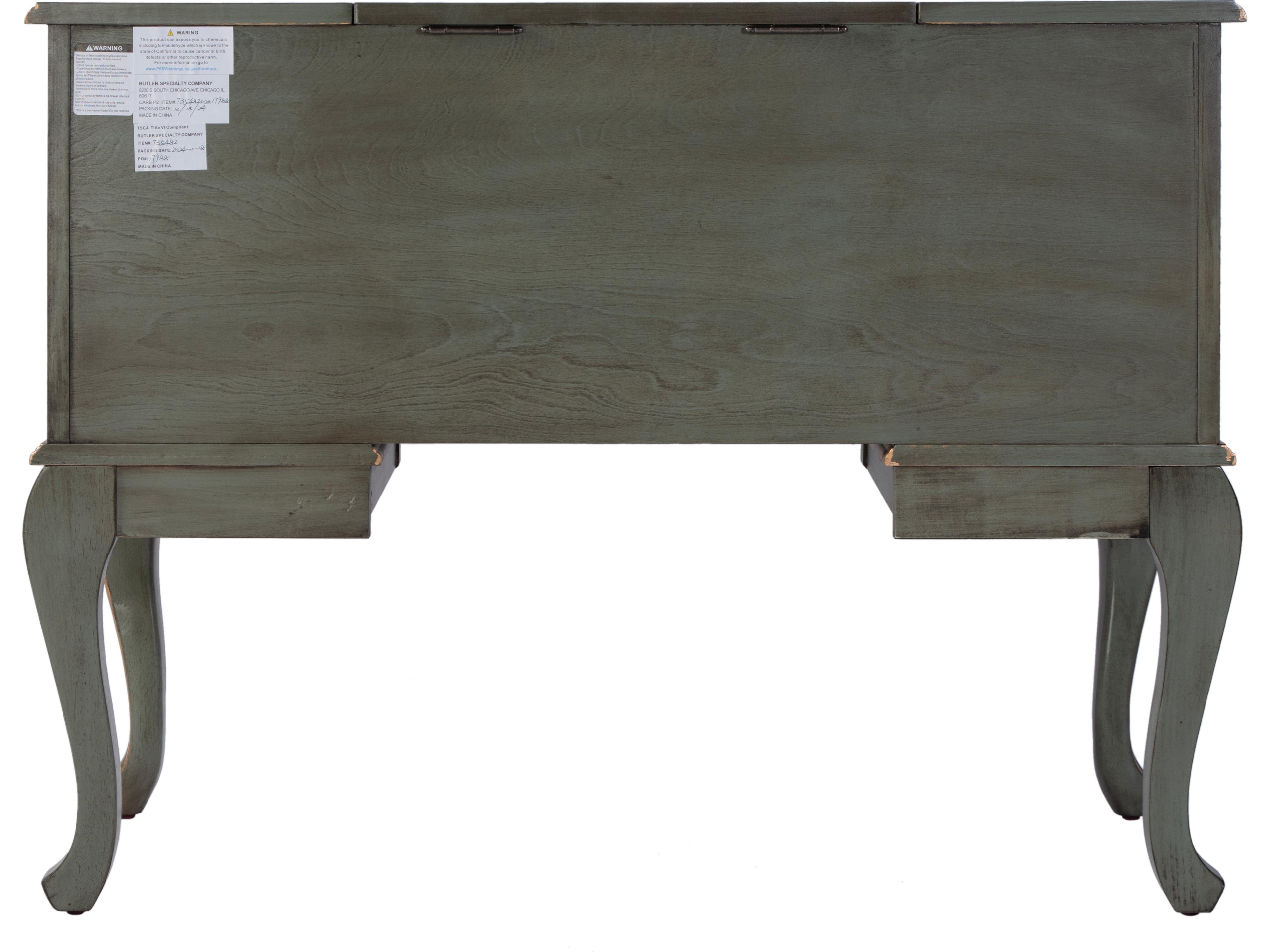 Butler Charlotte Royal Pastel Green Poplar Wood Valet Desk