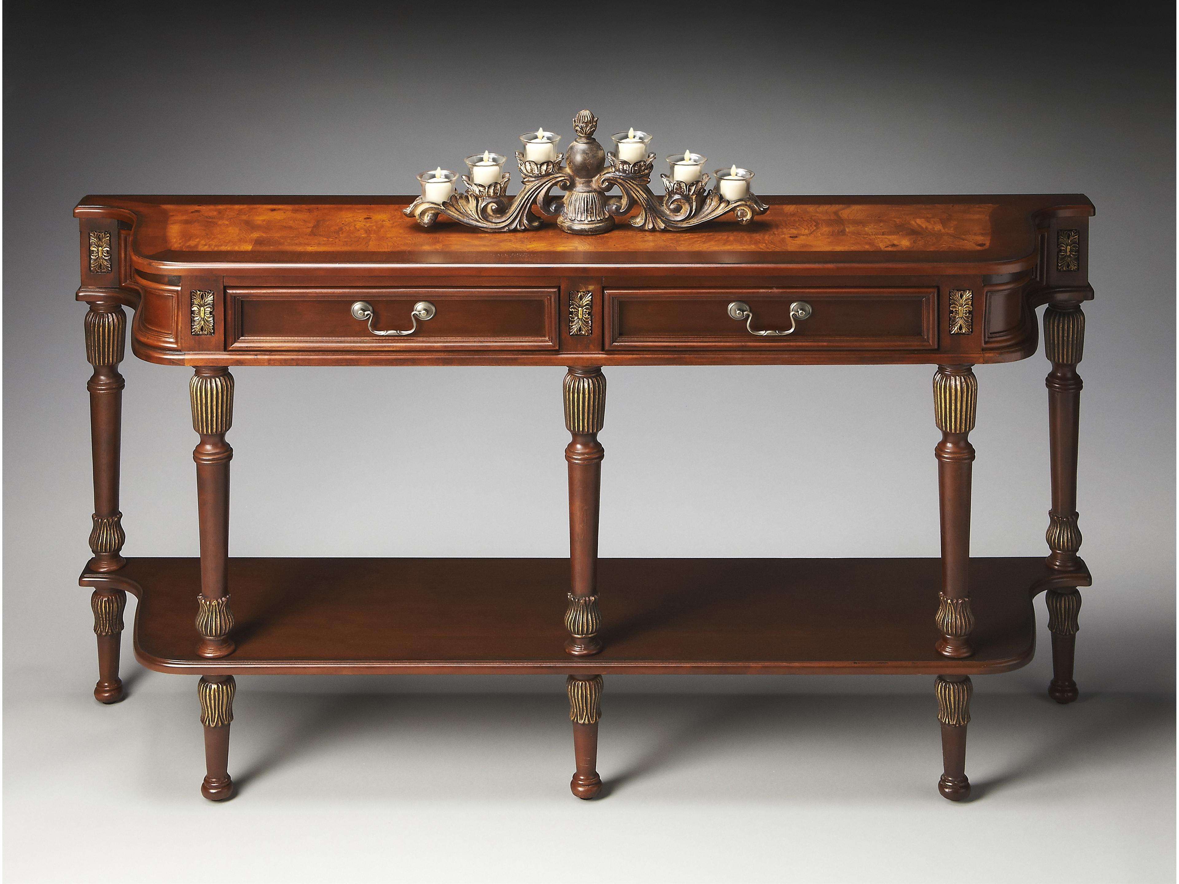 Butler Merrion Rectangular Wood Brown Console Table