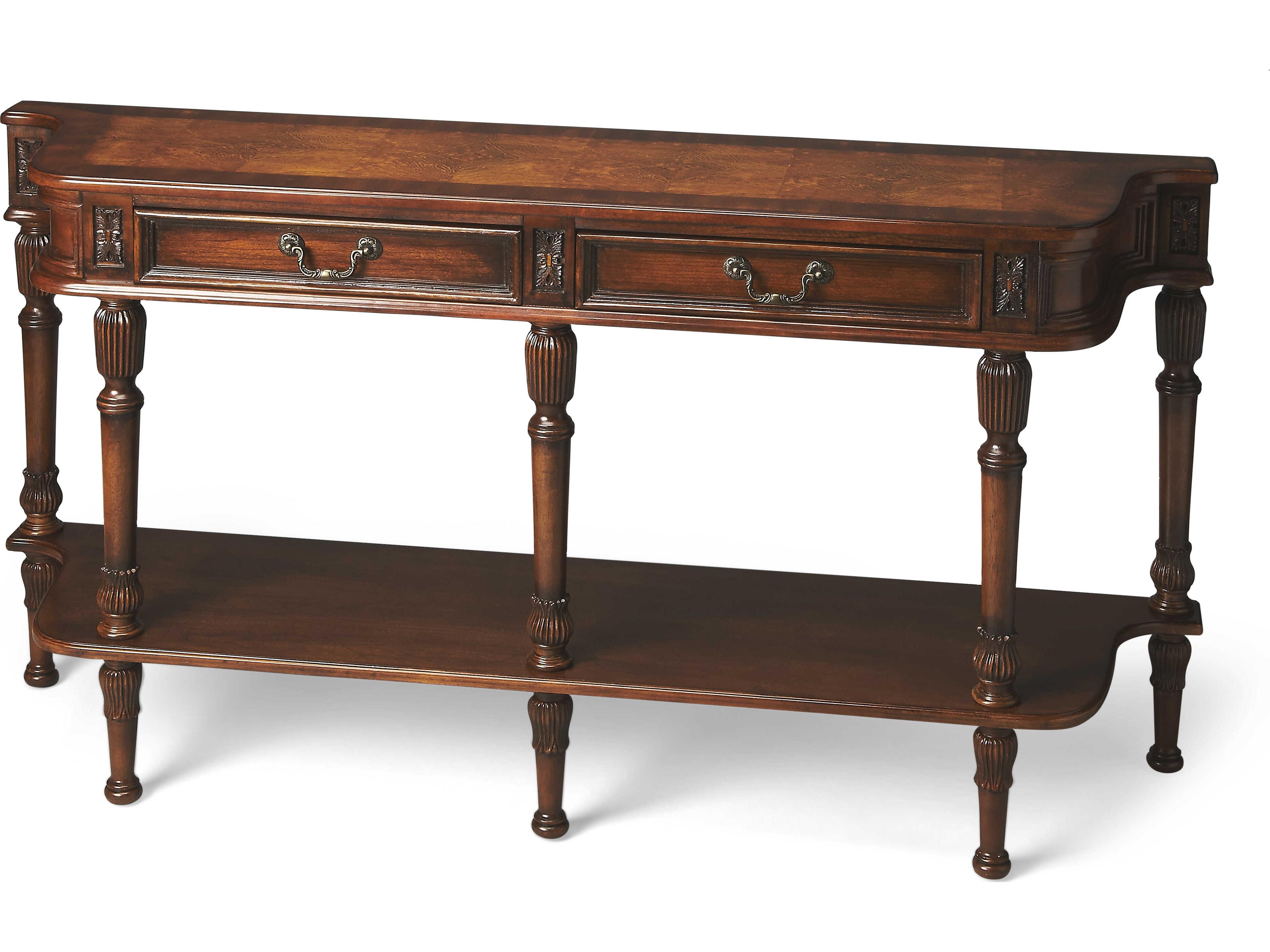Merrion Rectangular Wood Light To Brown Console Table