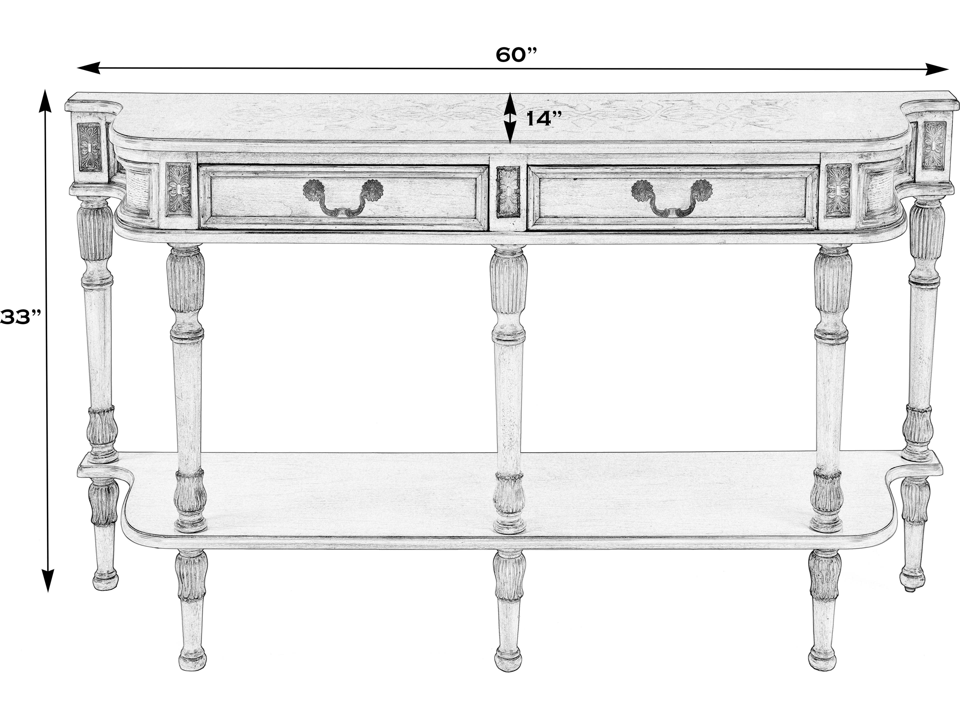 Butler Merrion Rectangular Wood Light To Brown Console Table