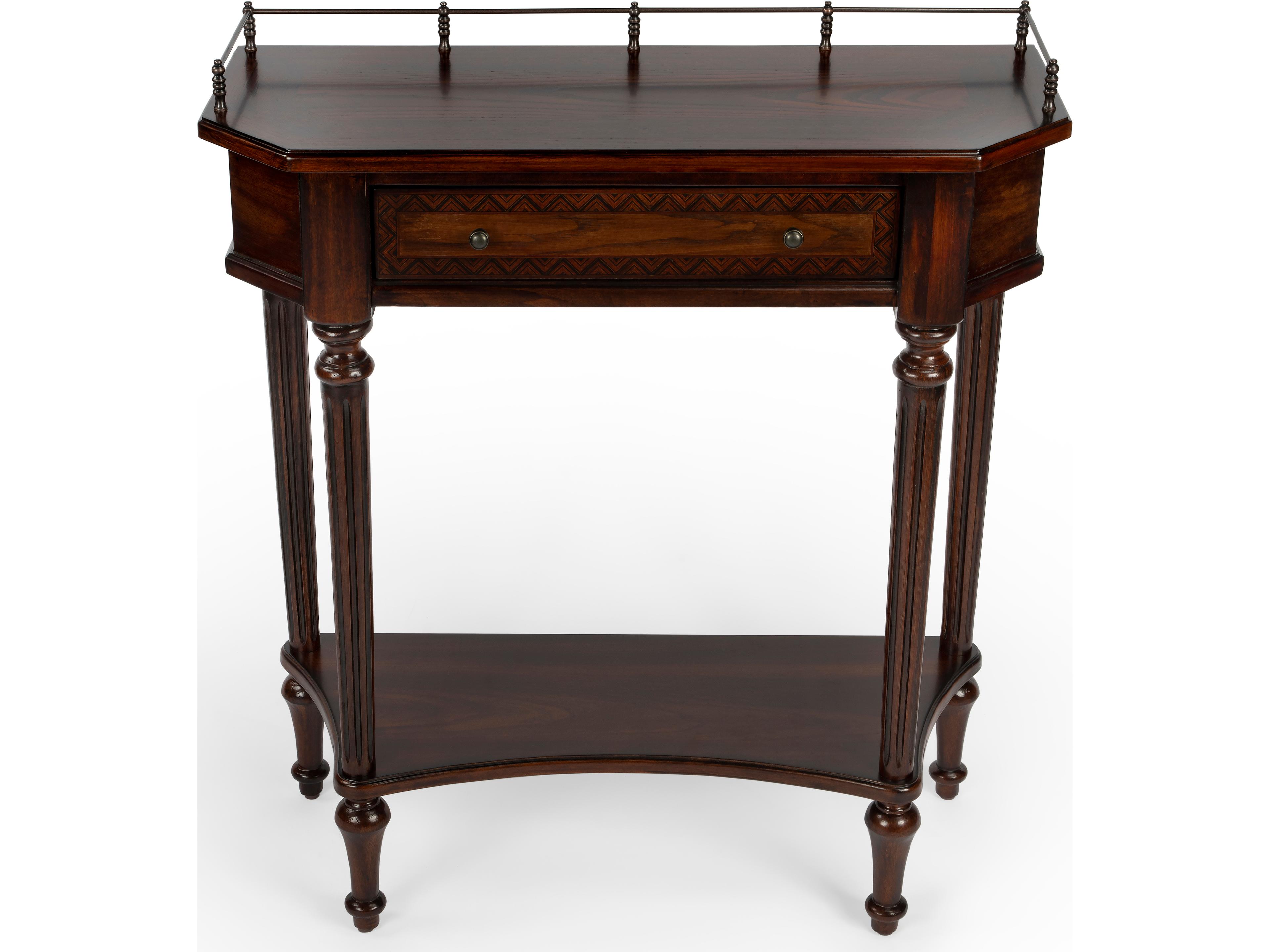 Butler Charleston Demilune Wood Cherry Console Table