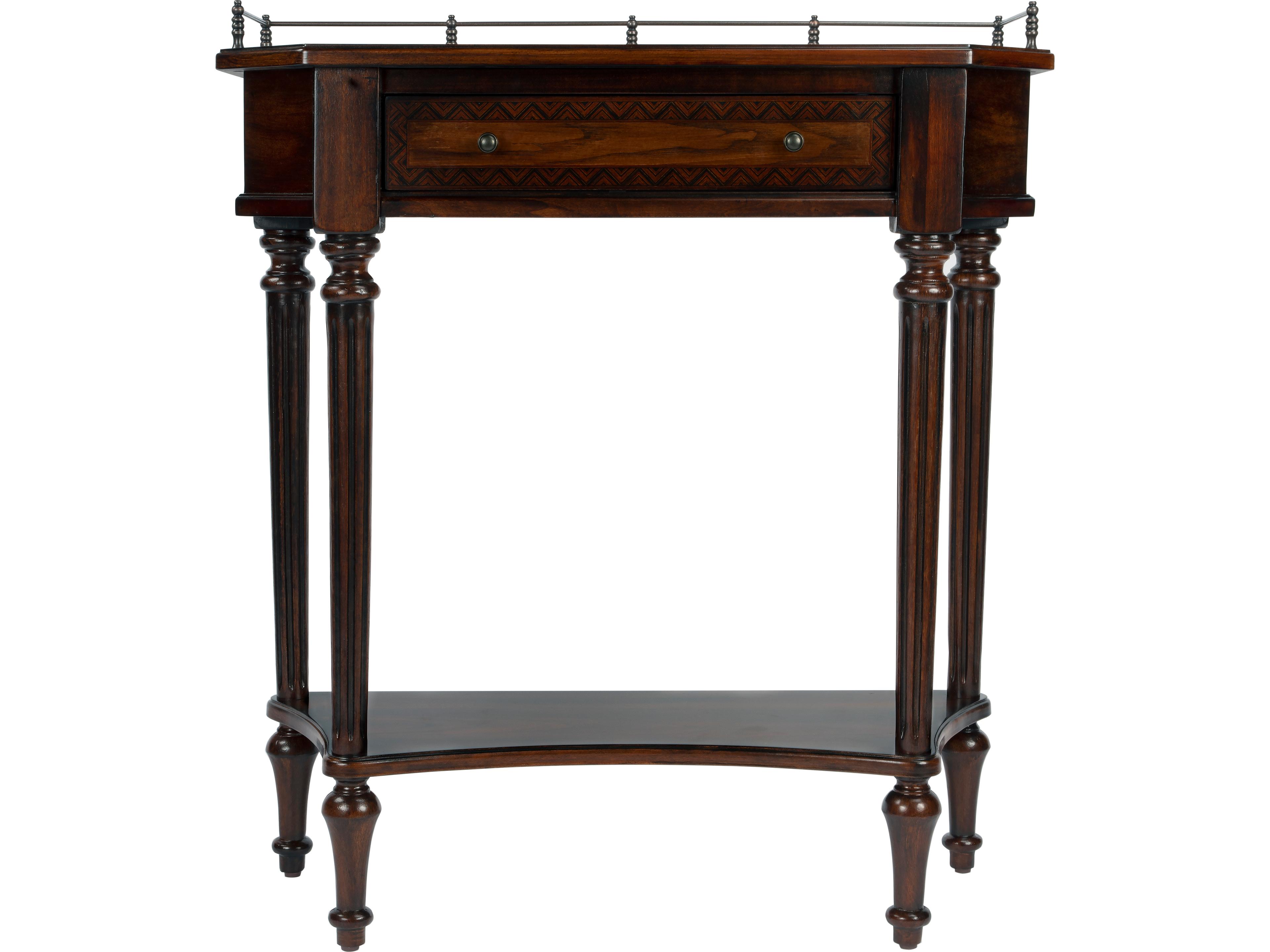 Butler Charleston Demilune Wood Cherry Console Table