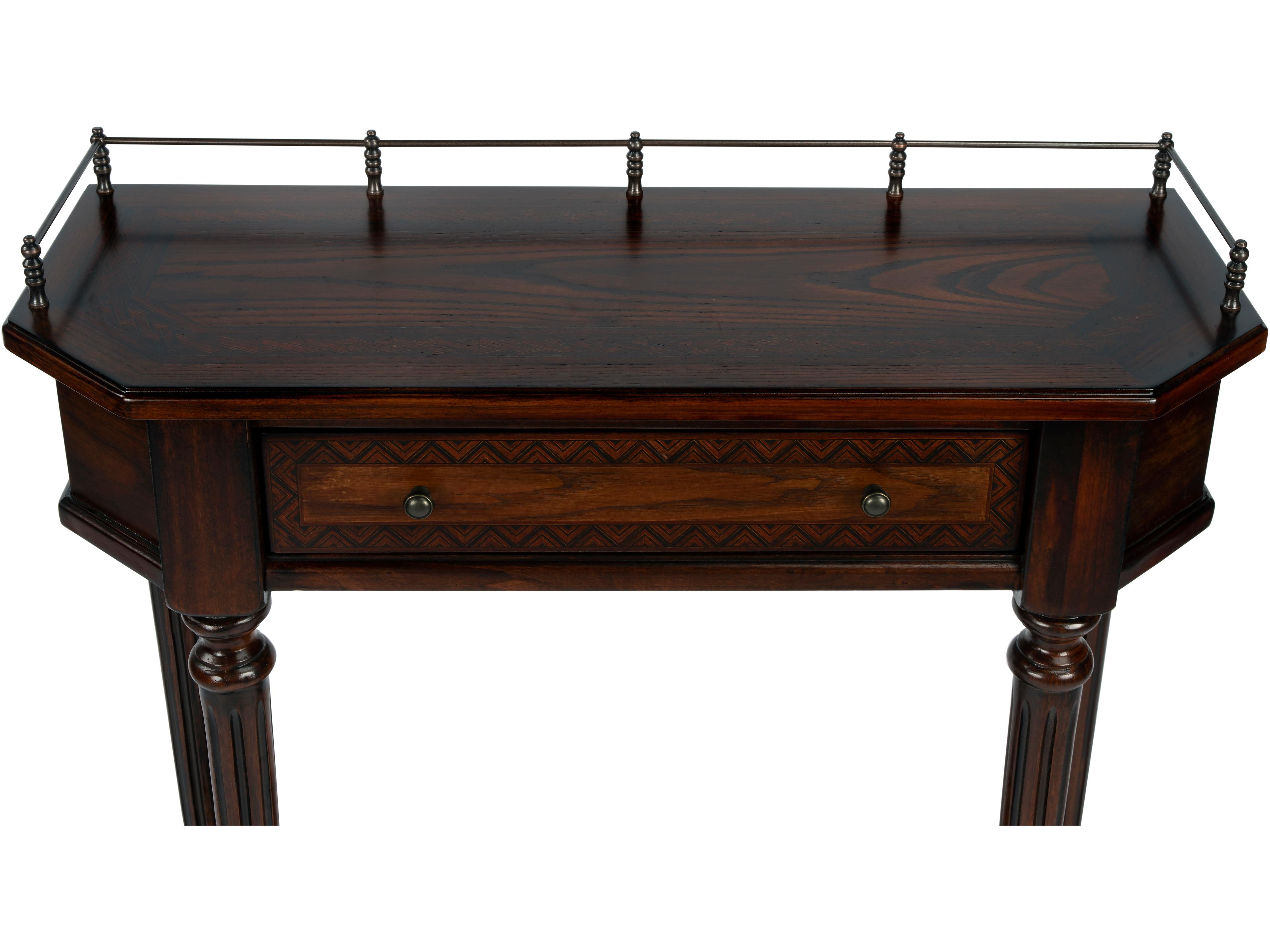 Butler Charleston Demilune Wood Cherry Console Table