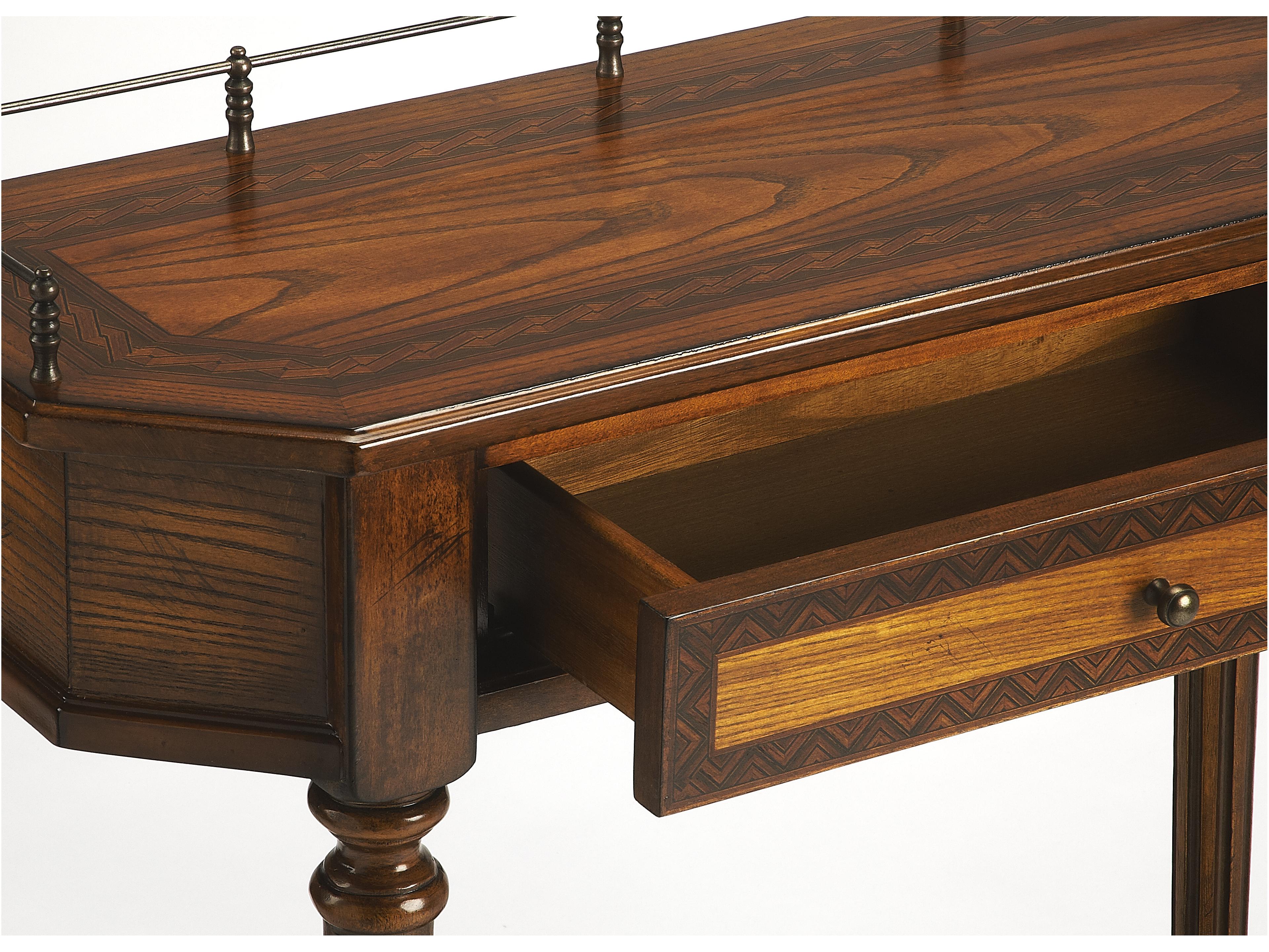 Butler Charleston Demilune Wood Umber Console Table