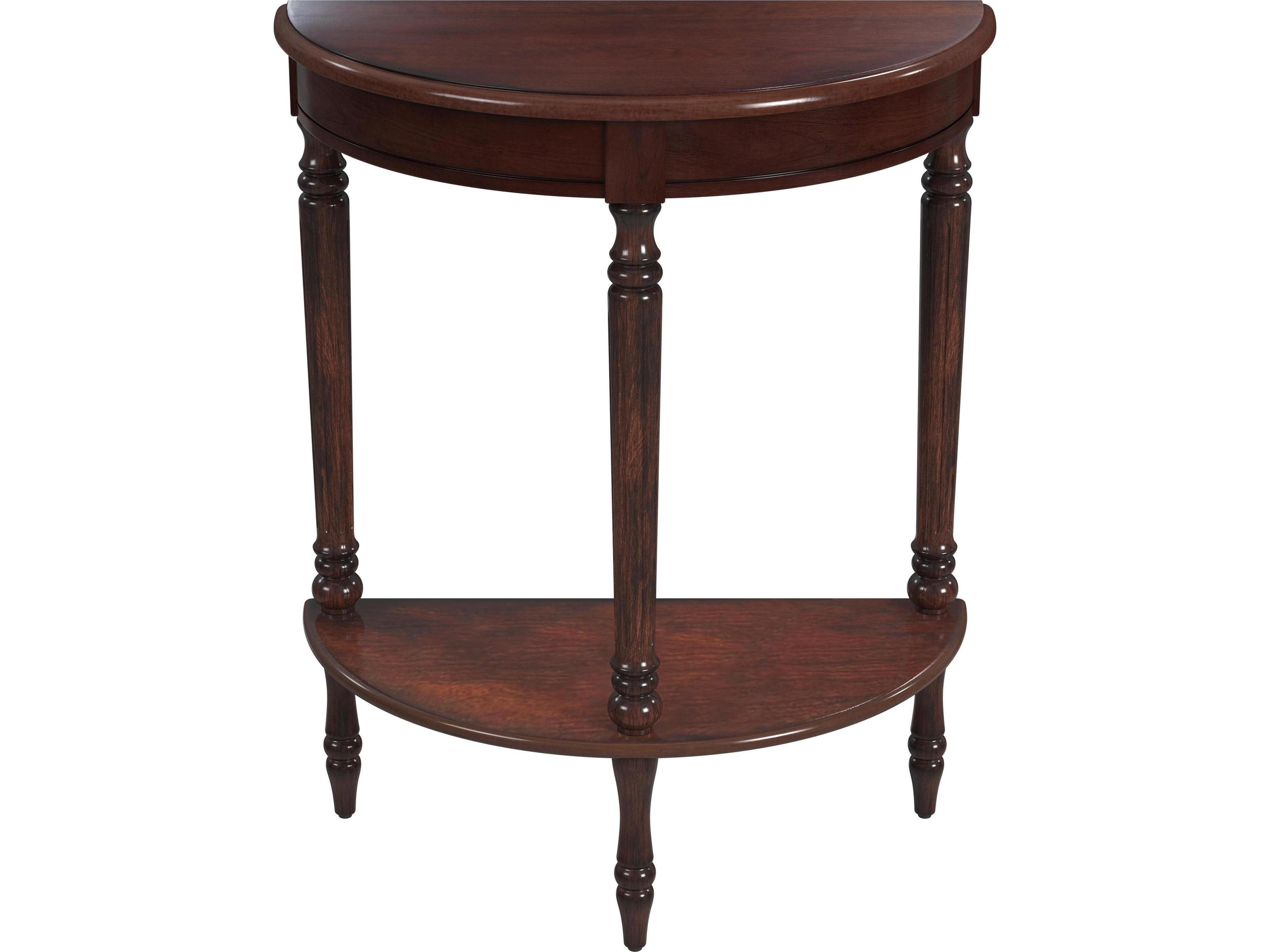 Bellini Demilune Wood Cherry Console Table