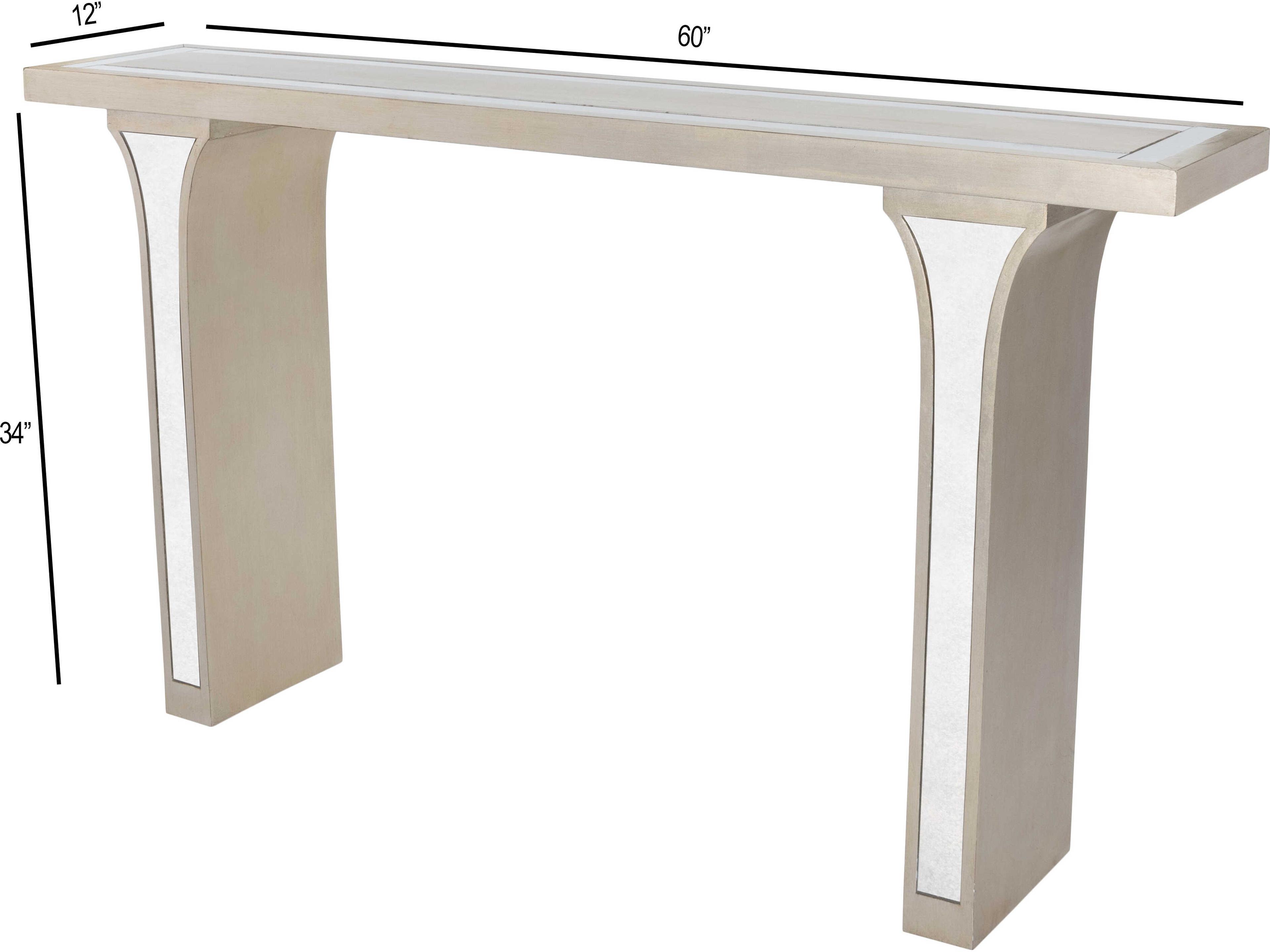 Butler Katya Rectangular Mirror Silver Console Table