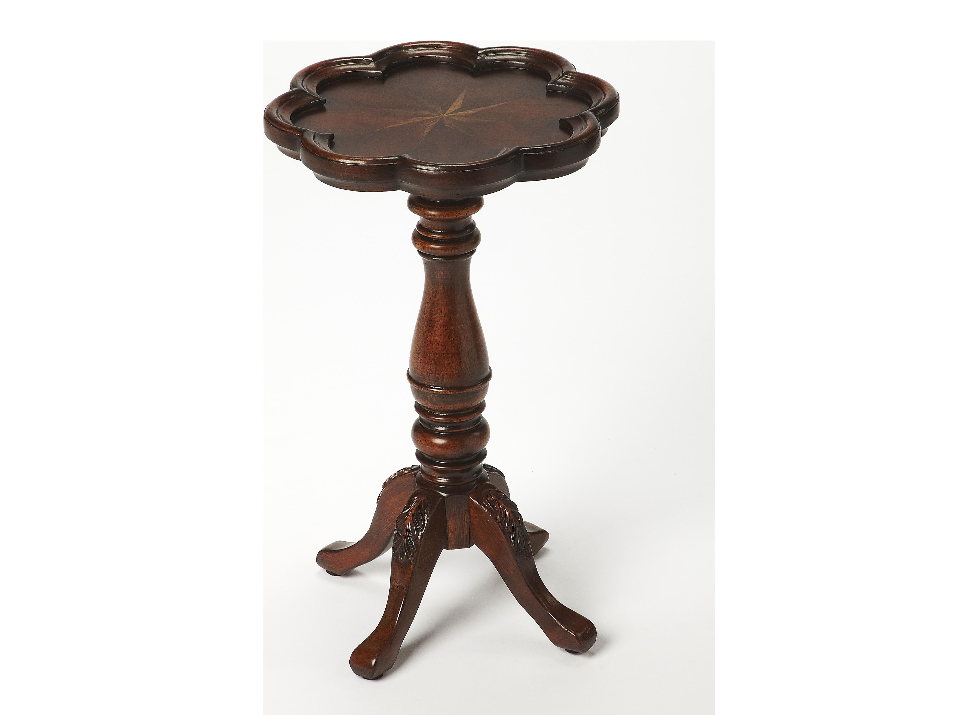 Whitman Round Wood Cherry End Table