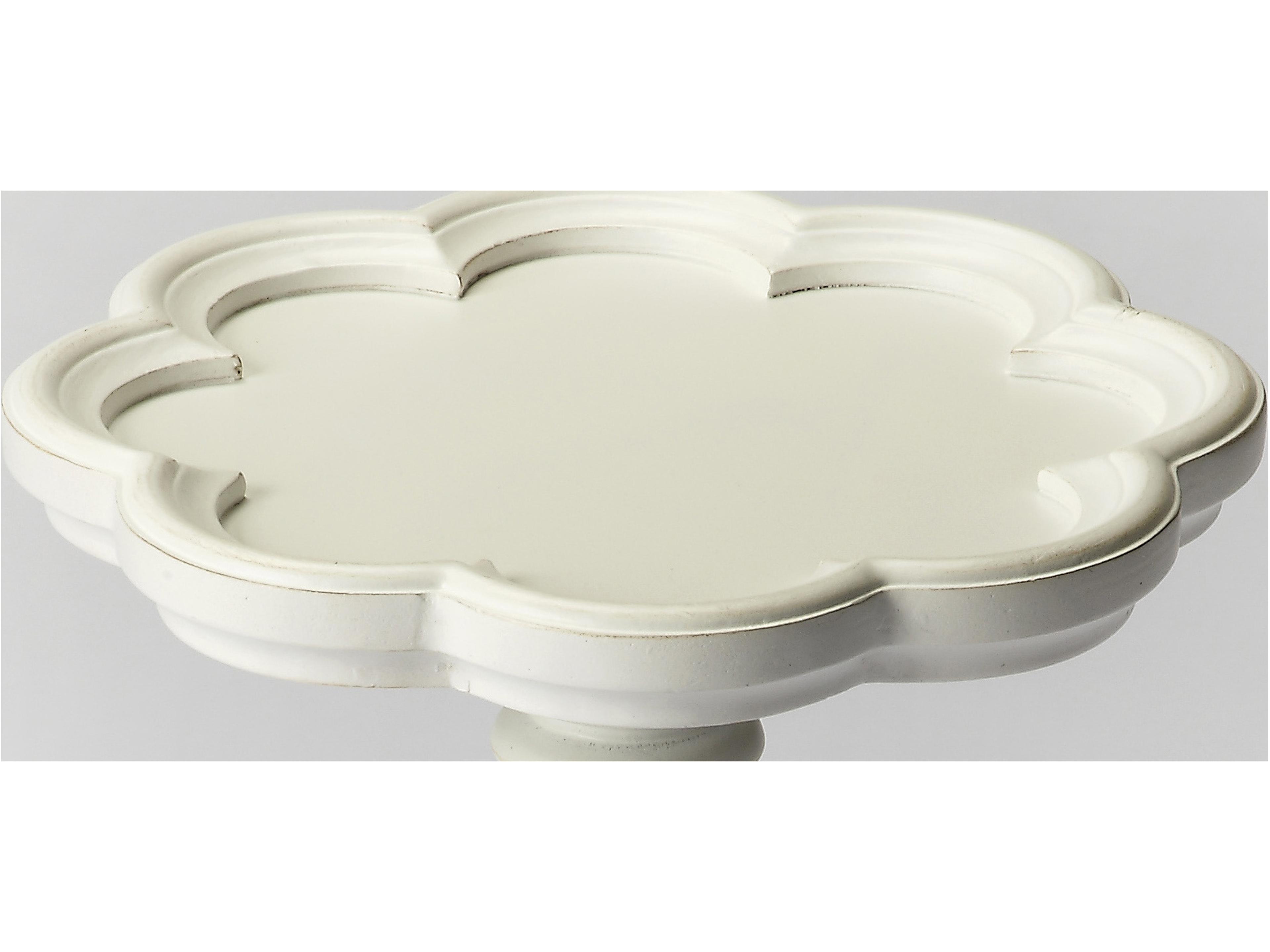 Butler Whitman Round Wood Cottage White End Table