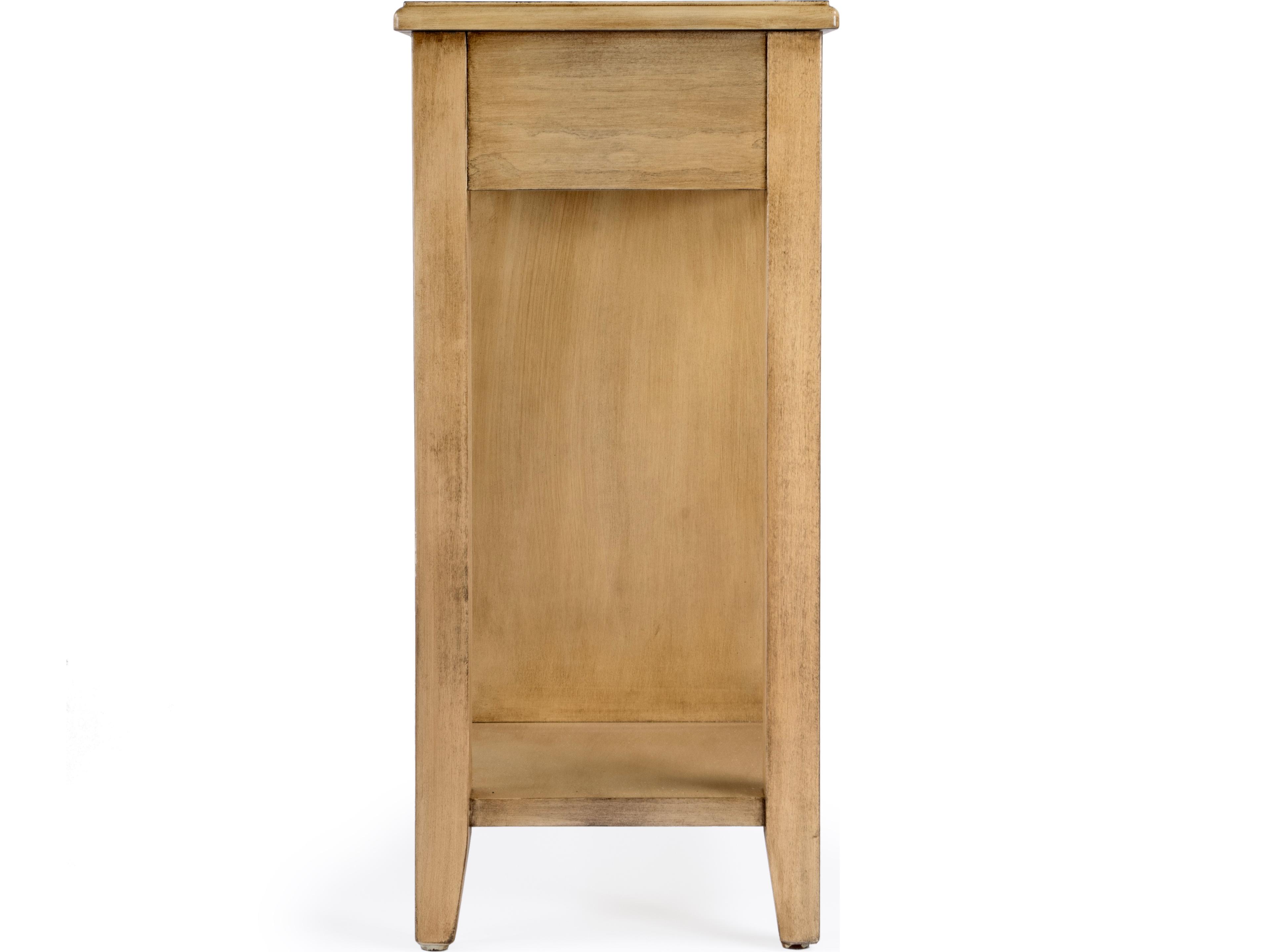 Butler Kelton Rectangular Wood Antique Beige End Table