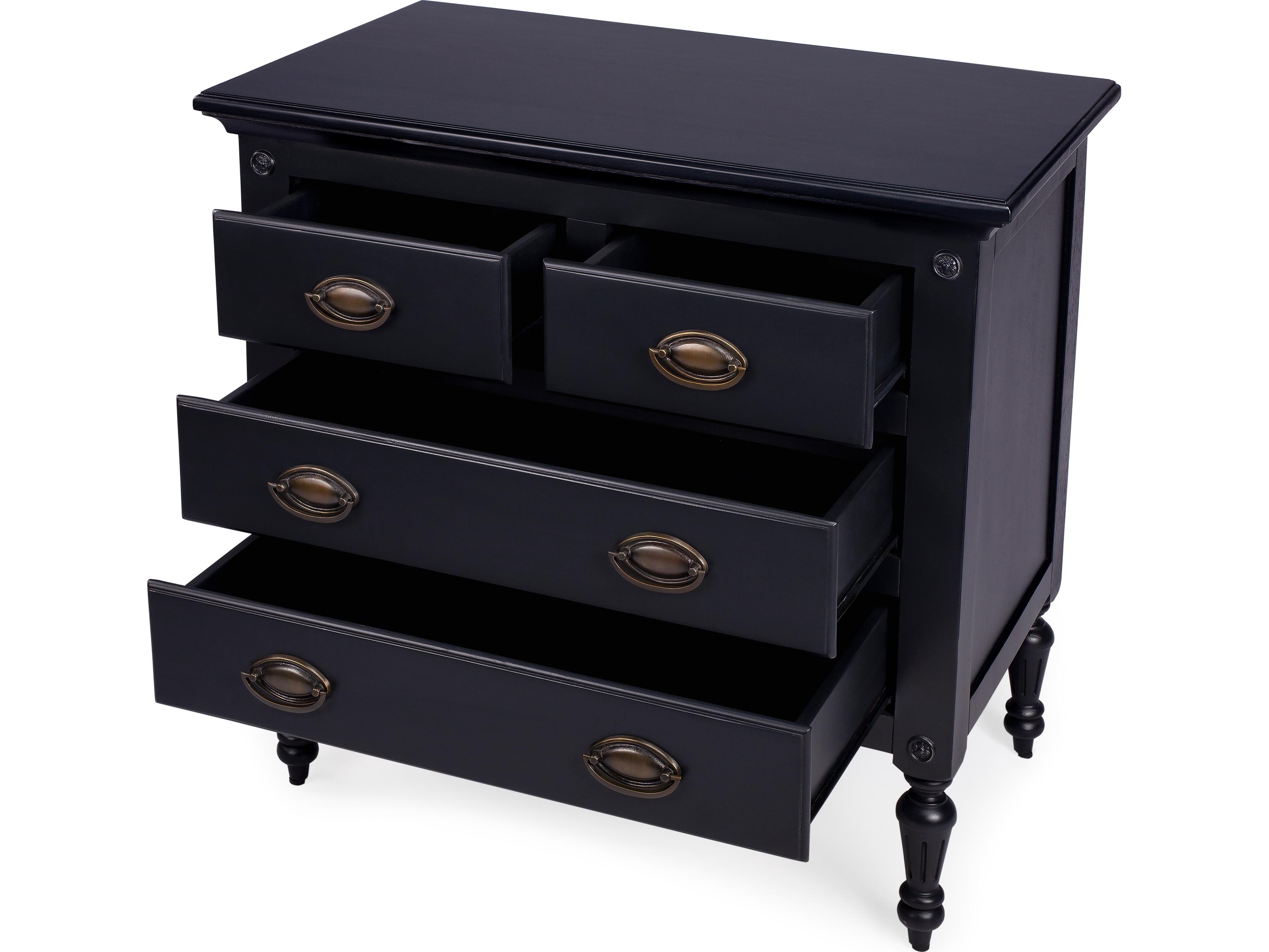 Butler Easterbrook Black Mahogany Wood Accent Chest