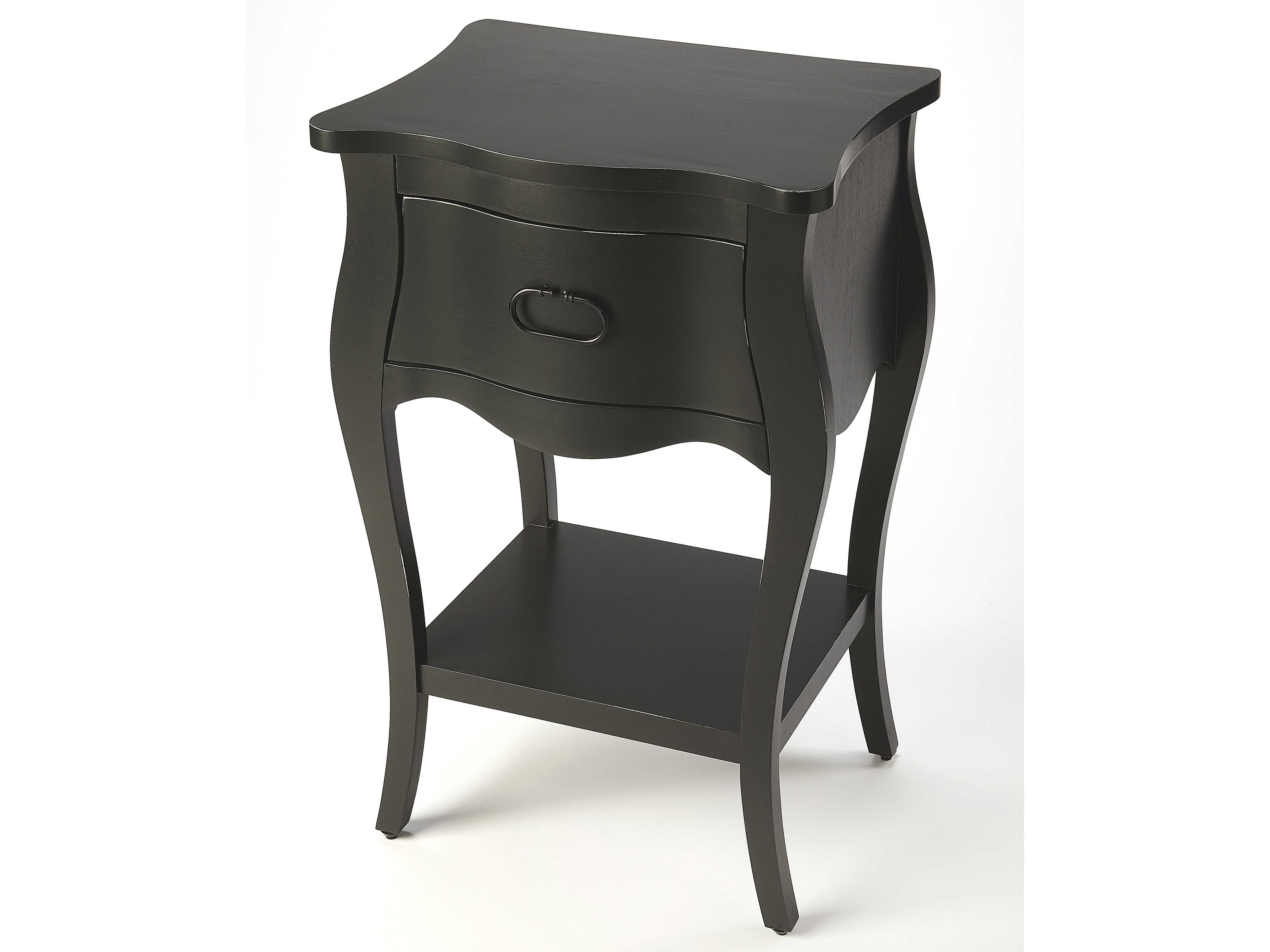 Rochelle 1-Drawer Mango Wood Nightstand