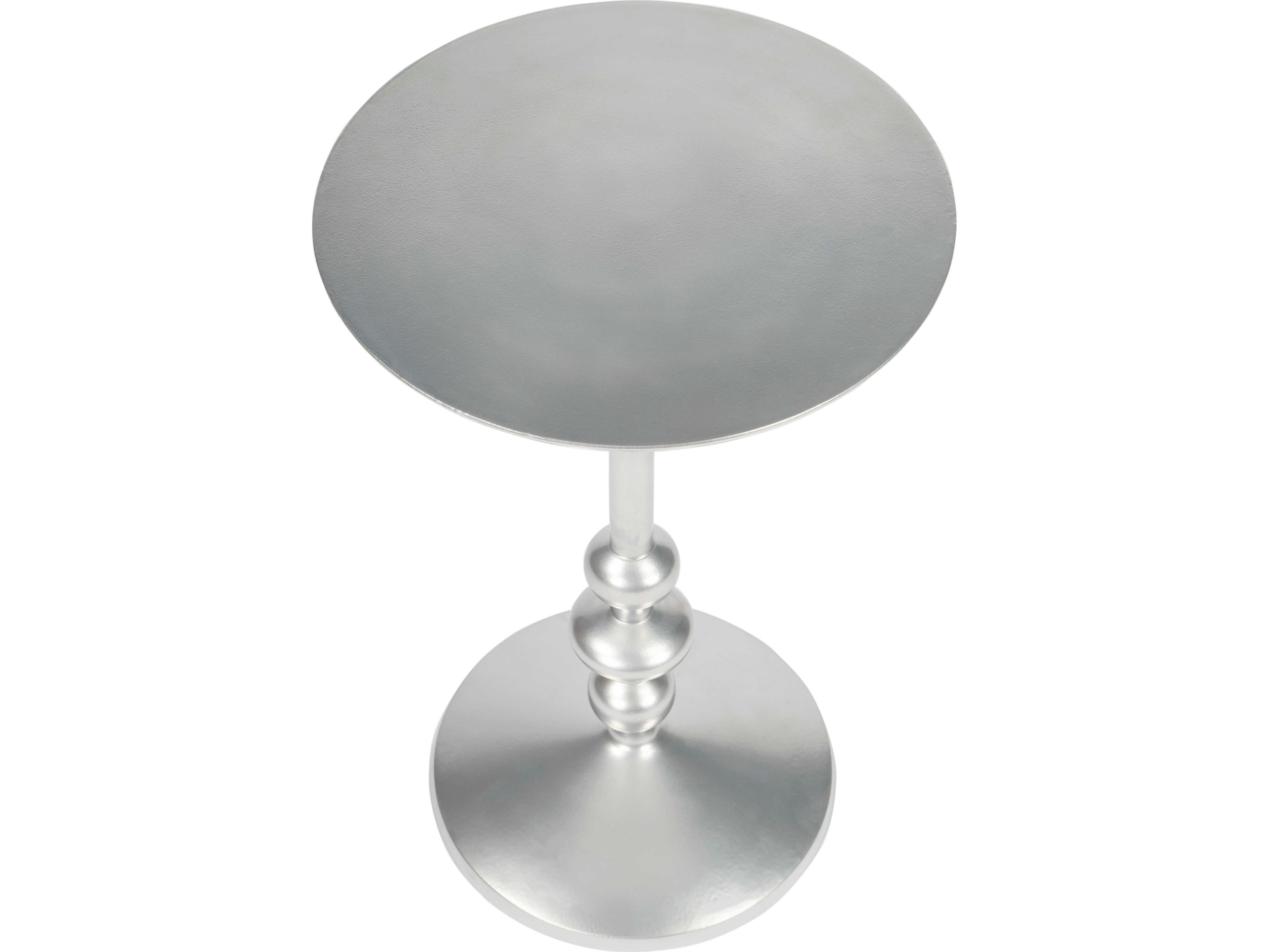 Butler Zora Round Metal Silver End Table