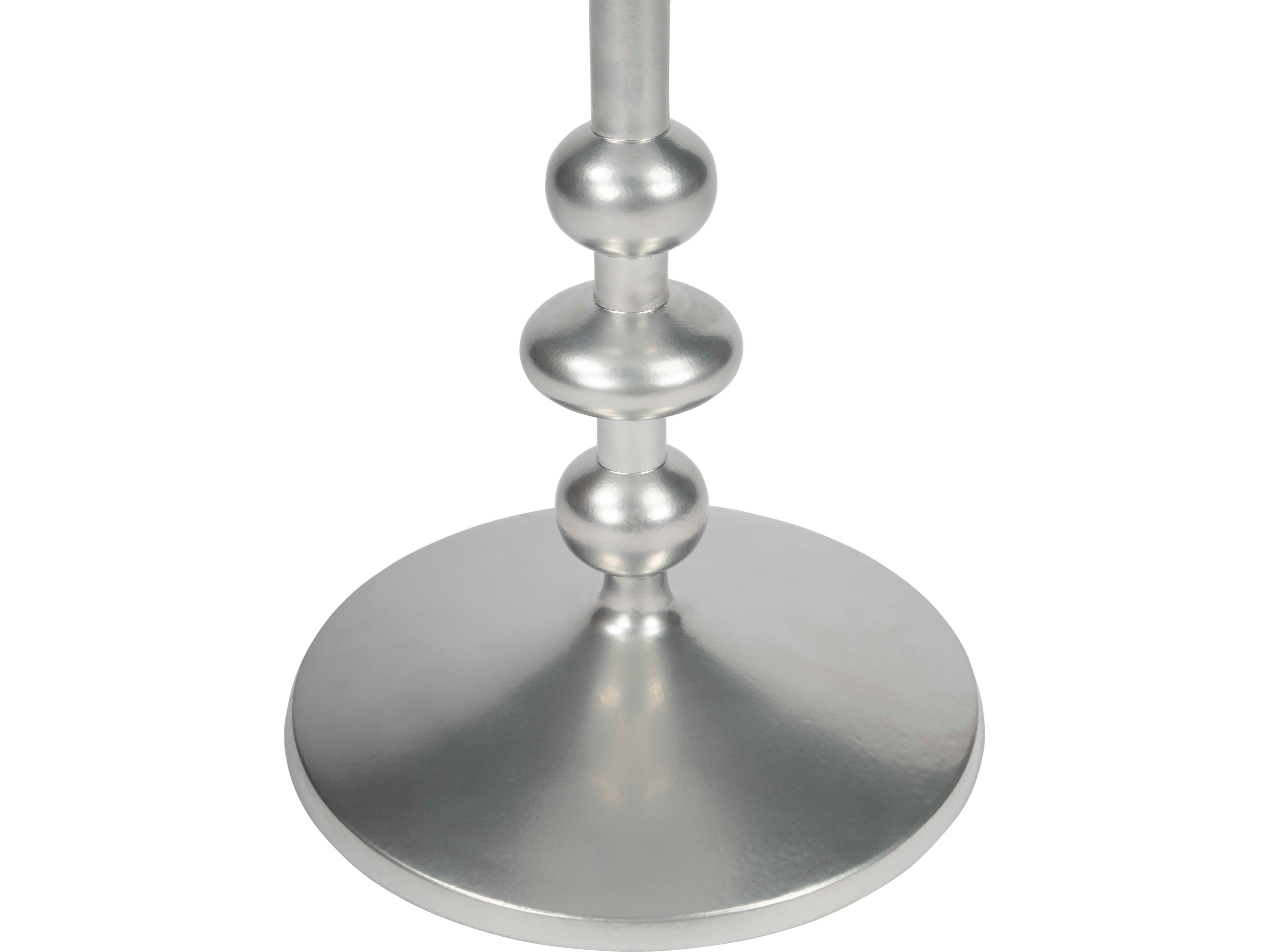 Butler Zora Round Metal Silver End Table