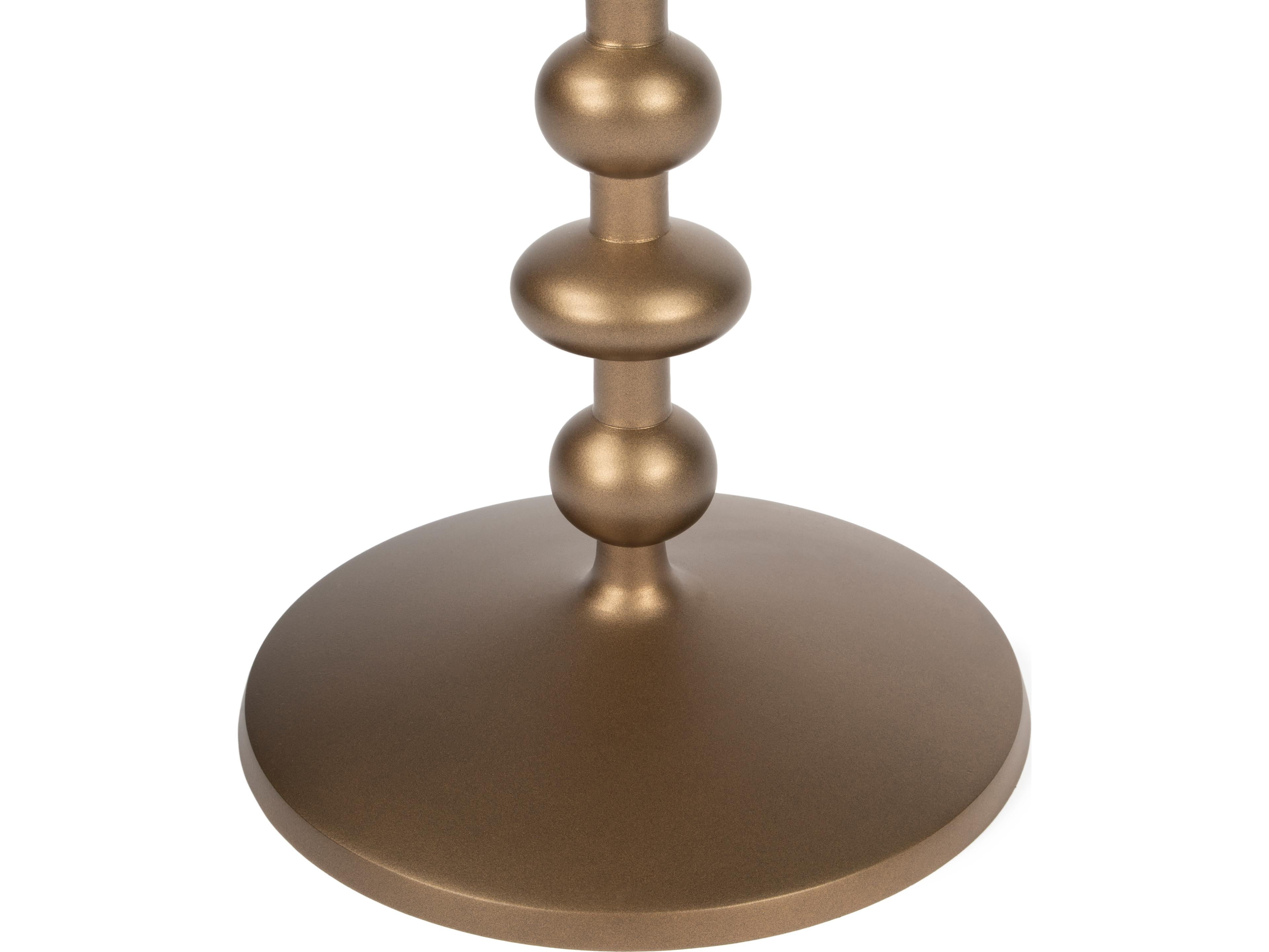 Butler Zora Round Metal Gold Powder End Table