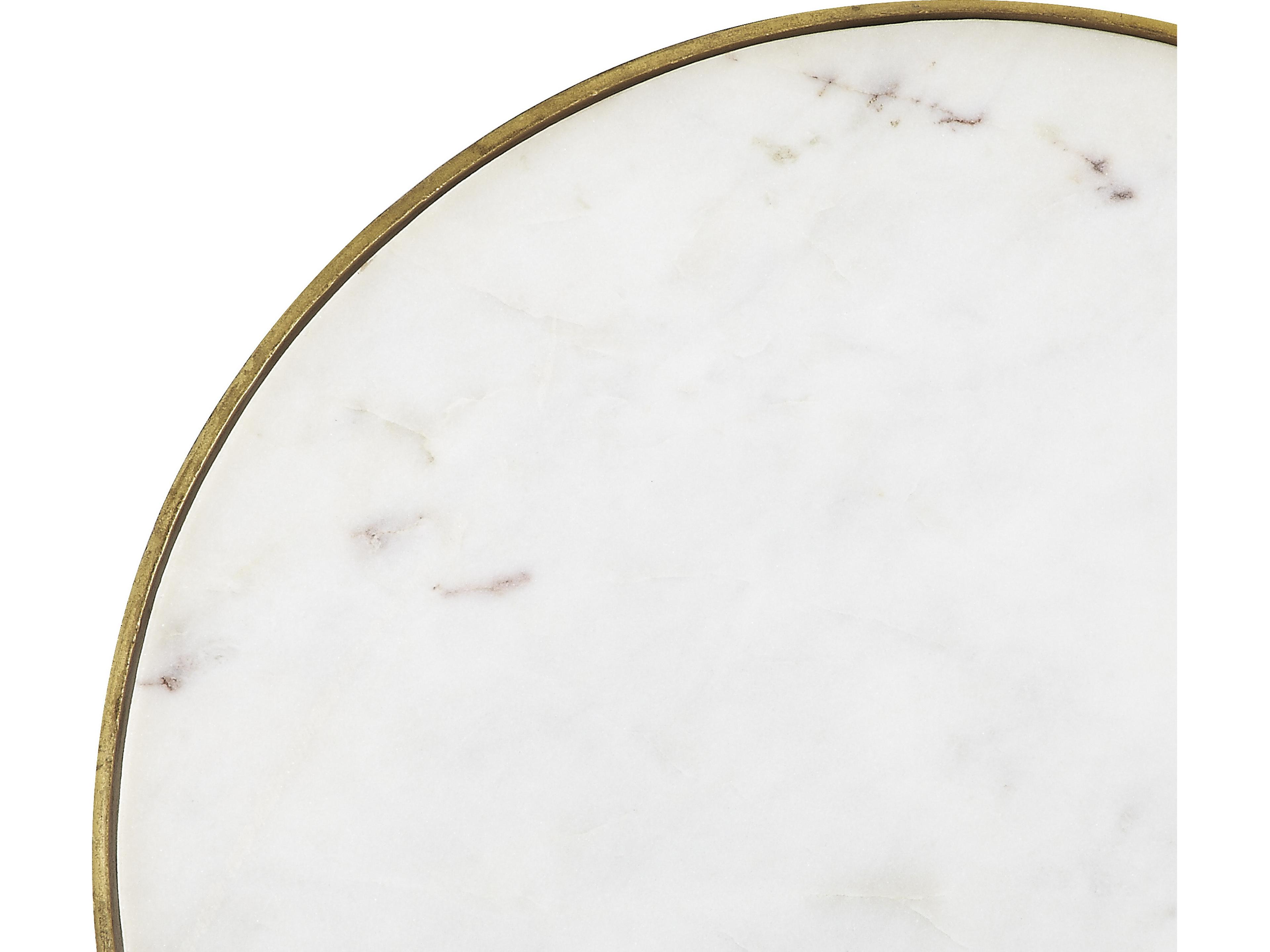 Butler Triton Round Marble Metalworks End Table