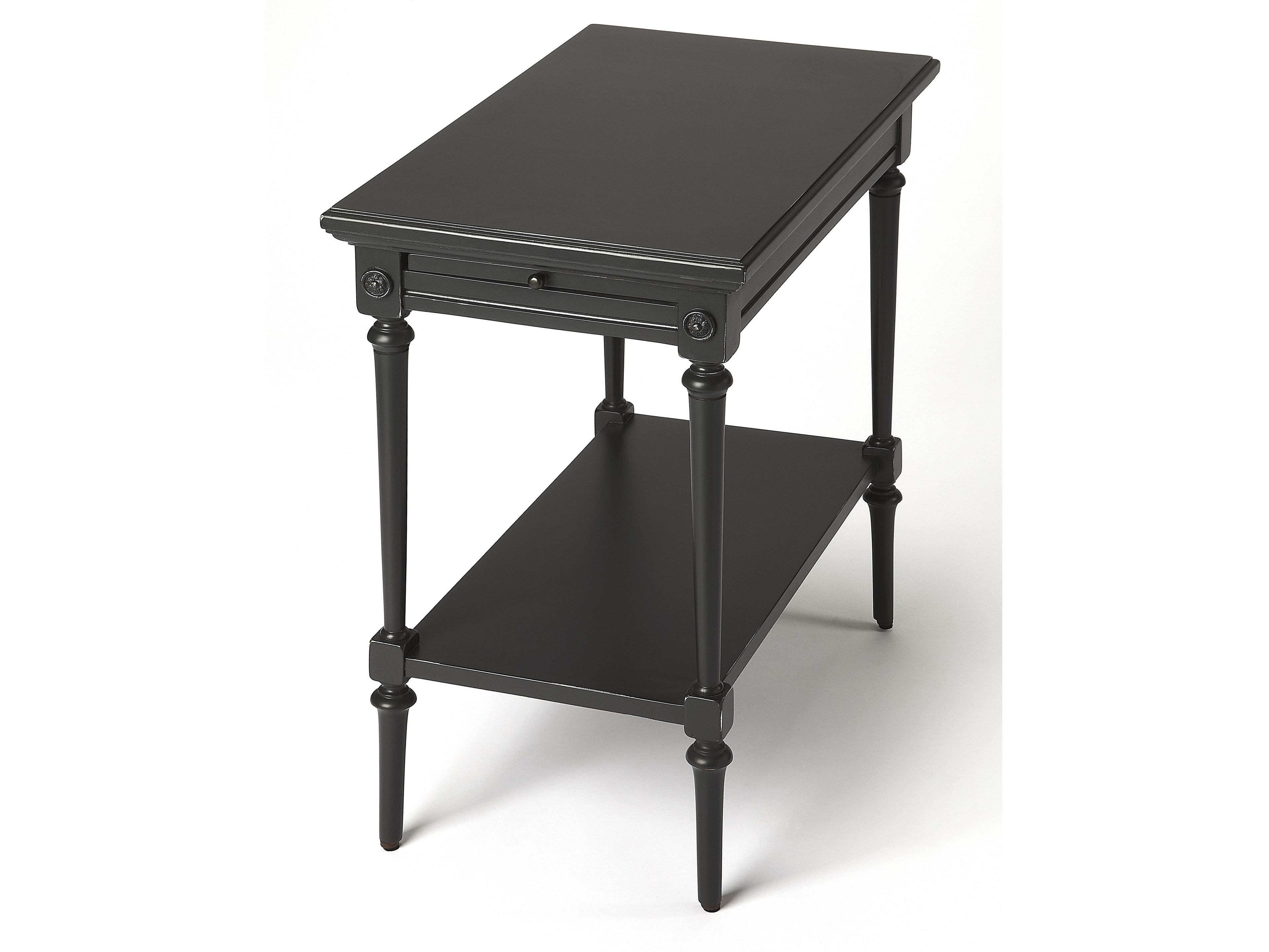 Easterbrook Rectangular Wood Black End Table