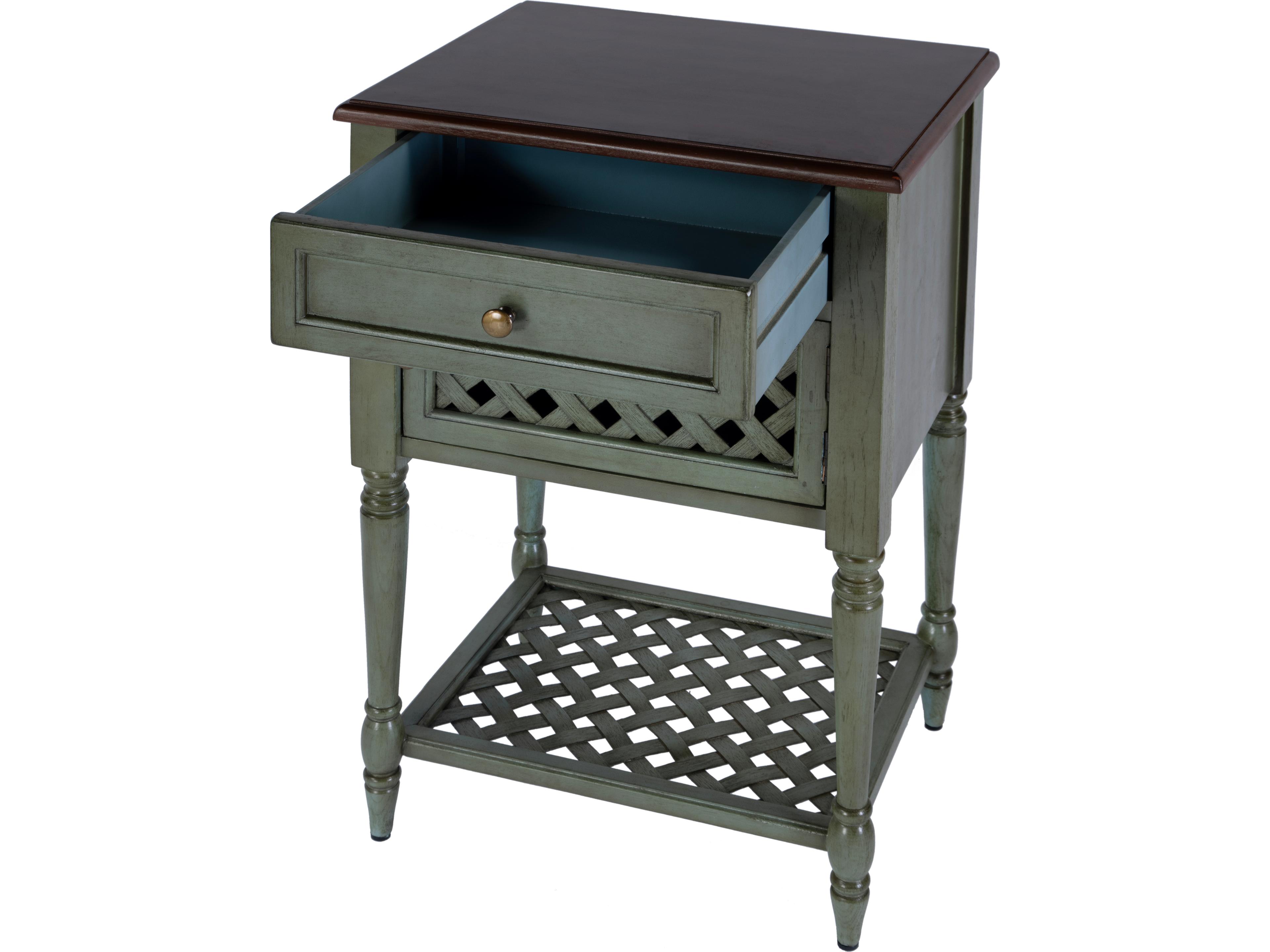 Butler Chadway Rectangular Wood Rustic Green End Table