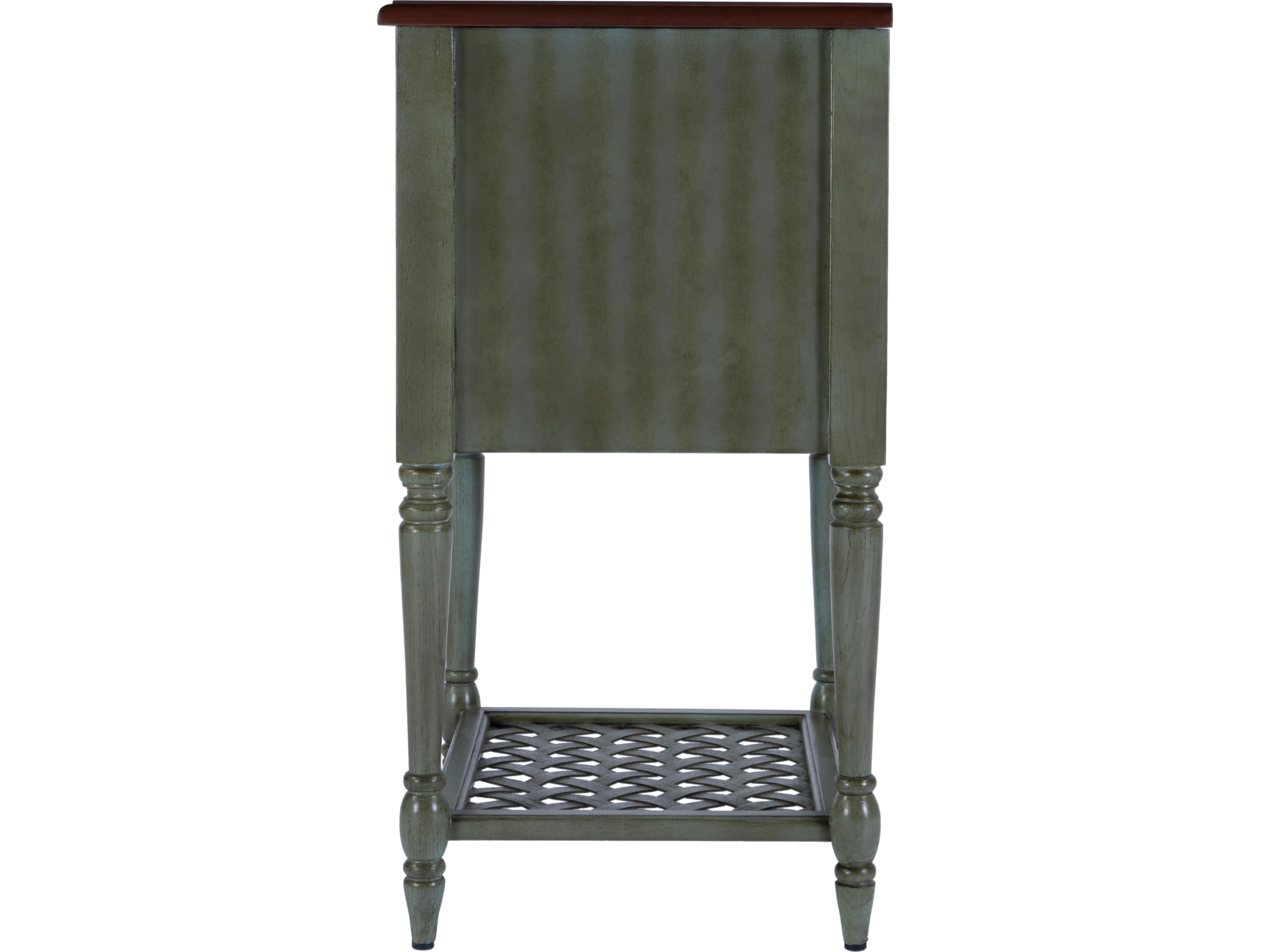 Butler Chadway Rectangular Wood Rustic Green End Table