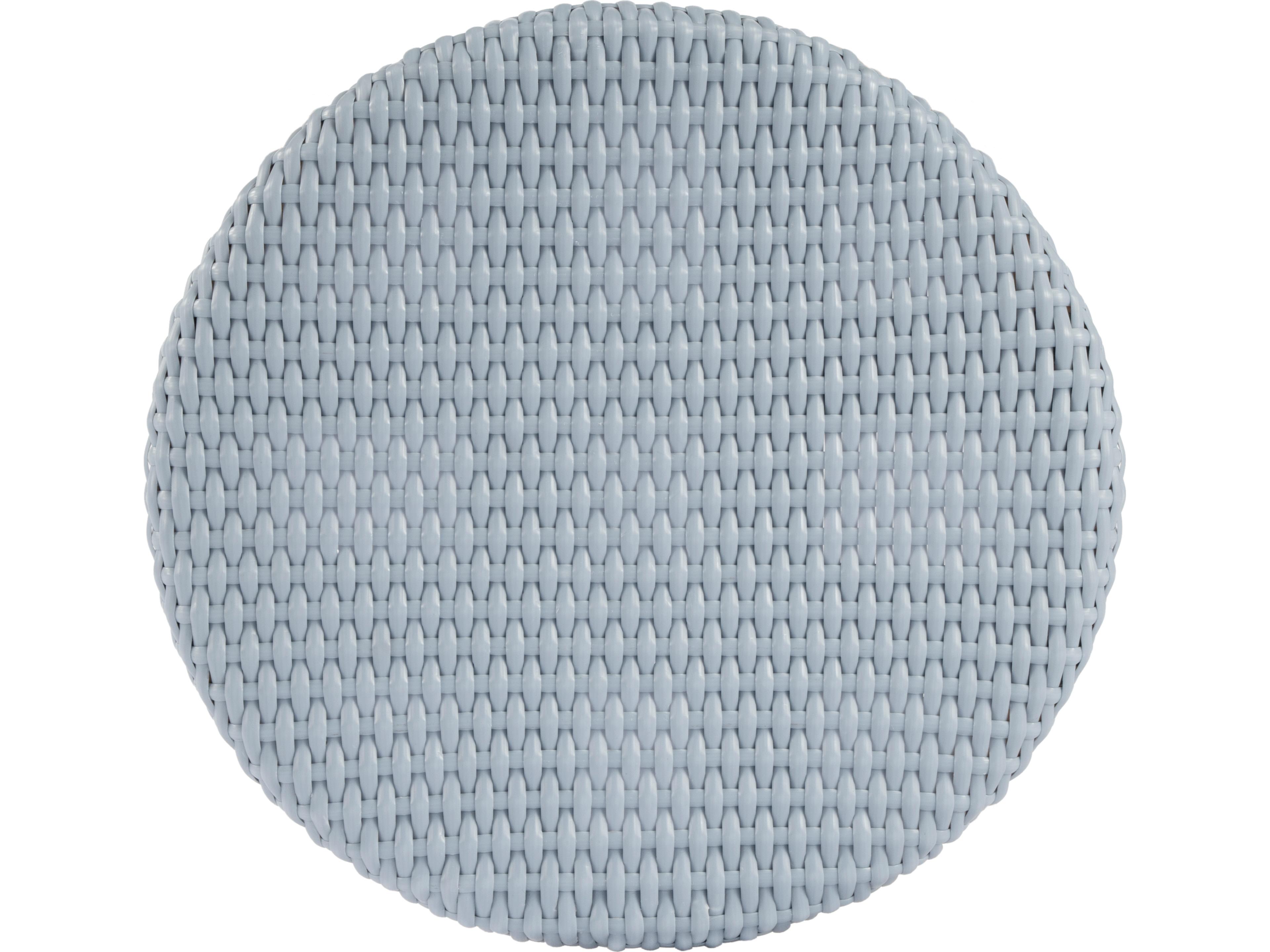 Butler Tobias Baby Blue Natural Rattan Frame Bar Stool