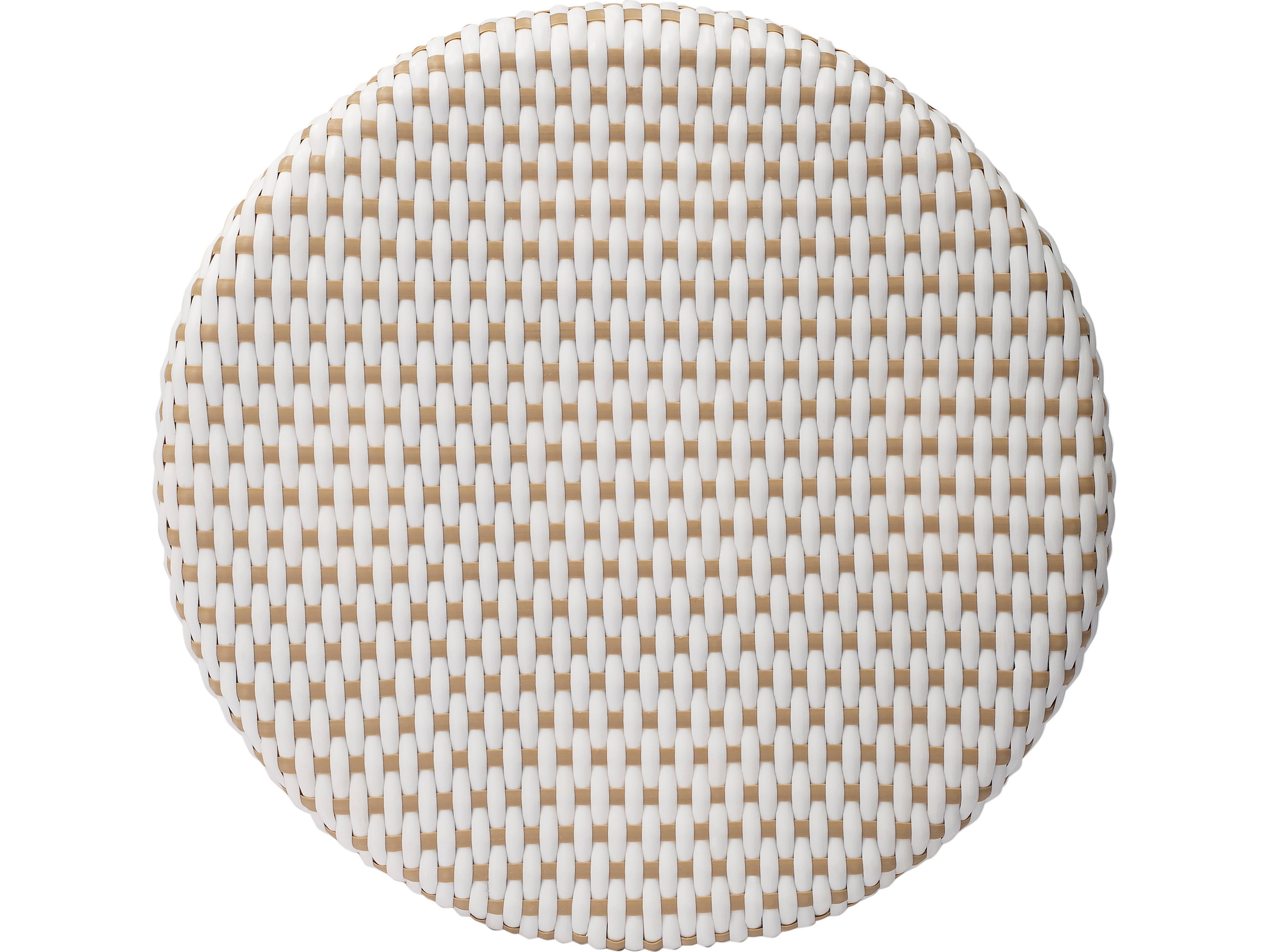 Butler Tobias White tan Dot Natural Rattan Frame Bar Stool