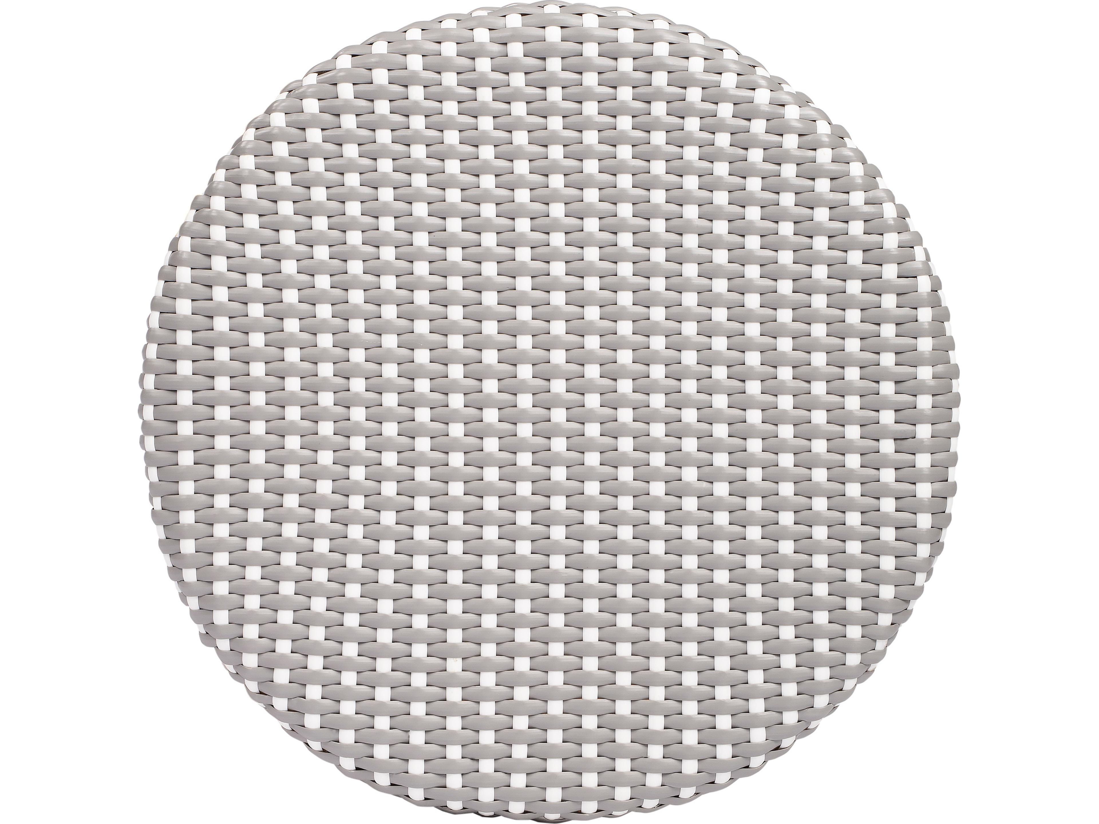 Butler Tobias Gray white Dot Natural Rattan Frame Counter Stool