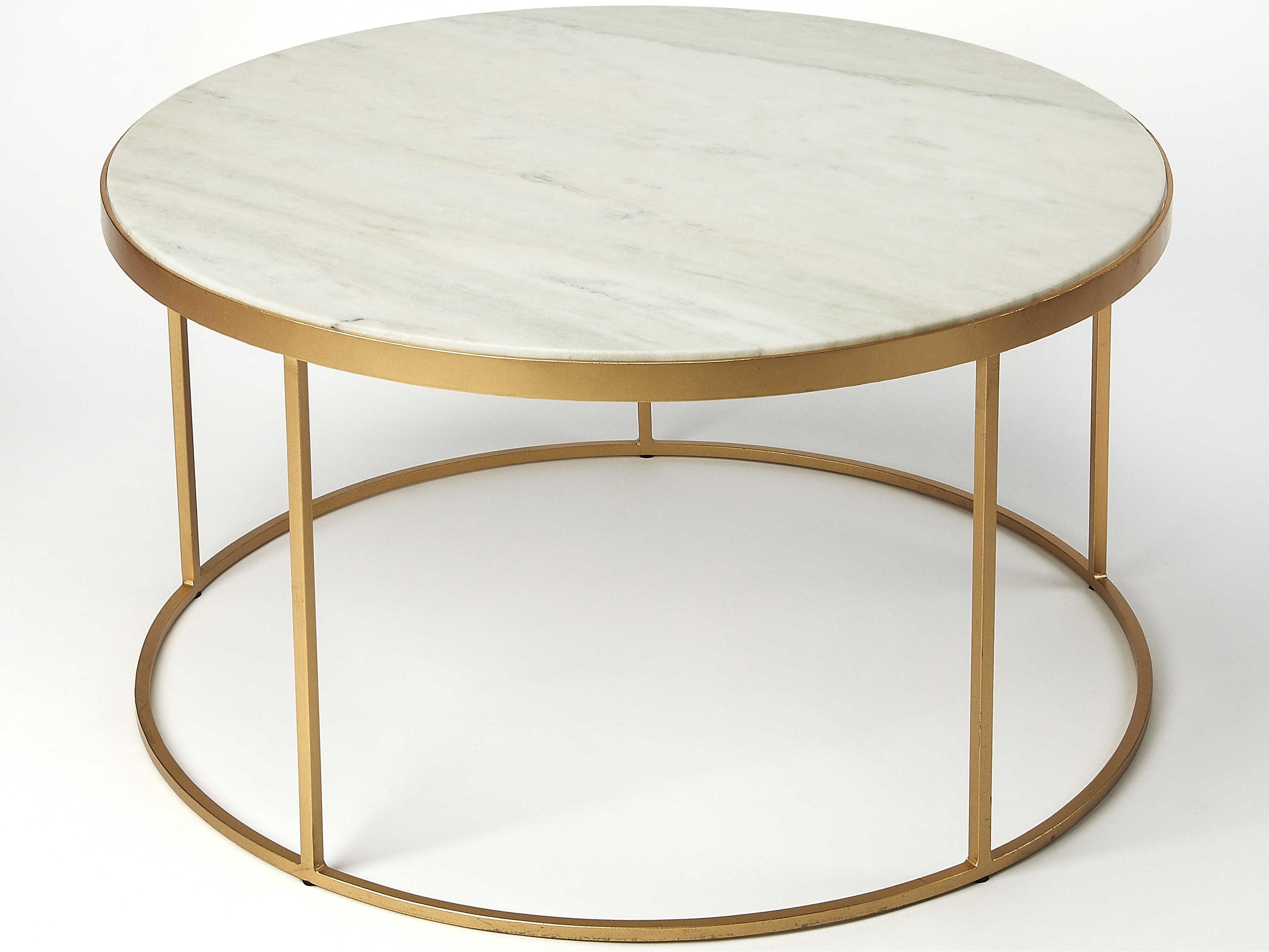 Butler Triton Round Marble & Metal Coffee Table