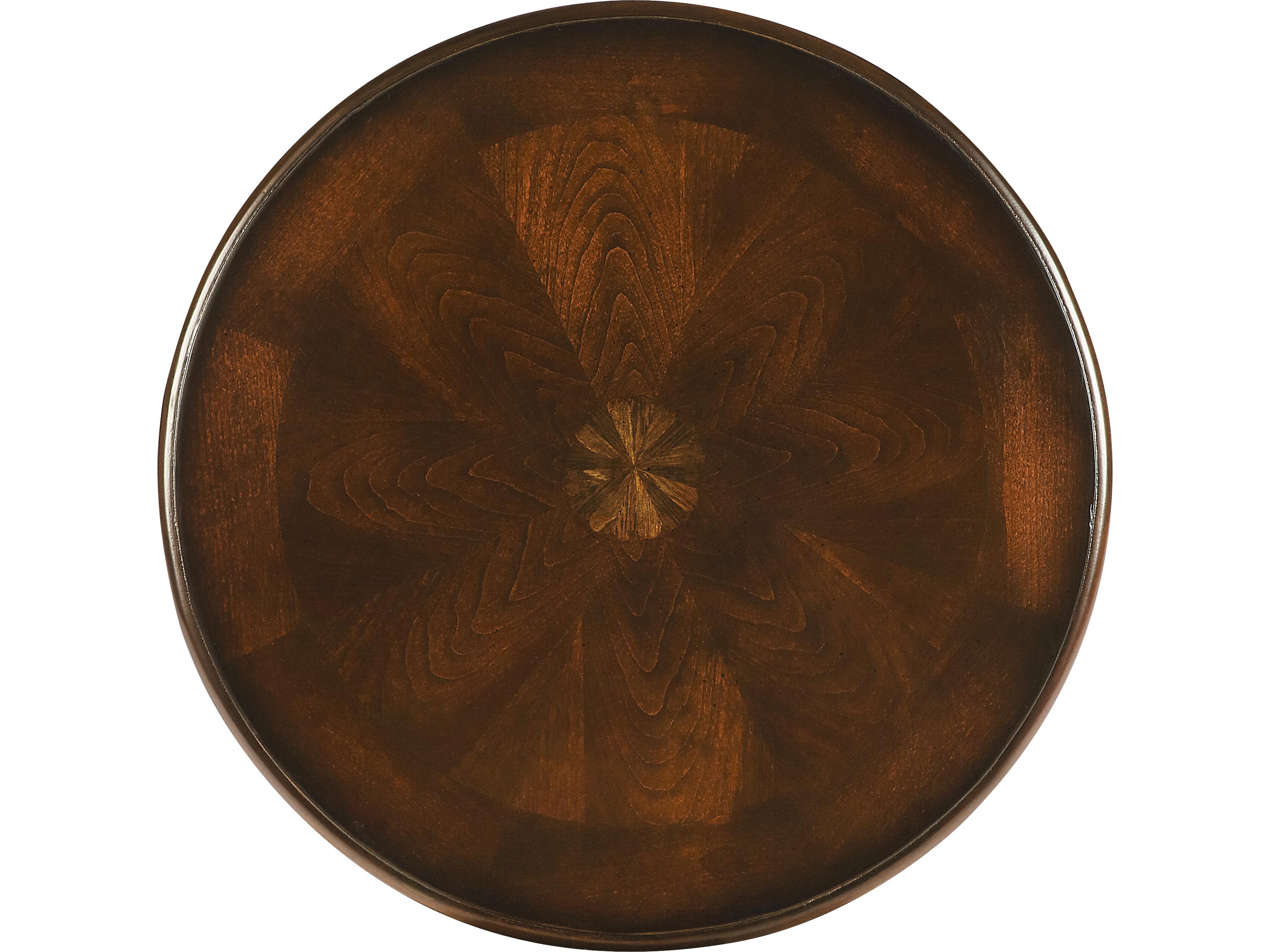 Butler Holdin Round Wood Cherry End Table