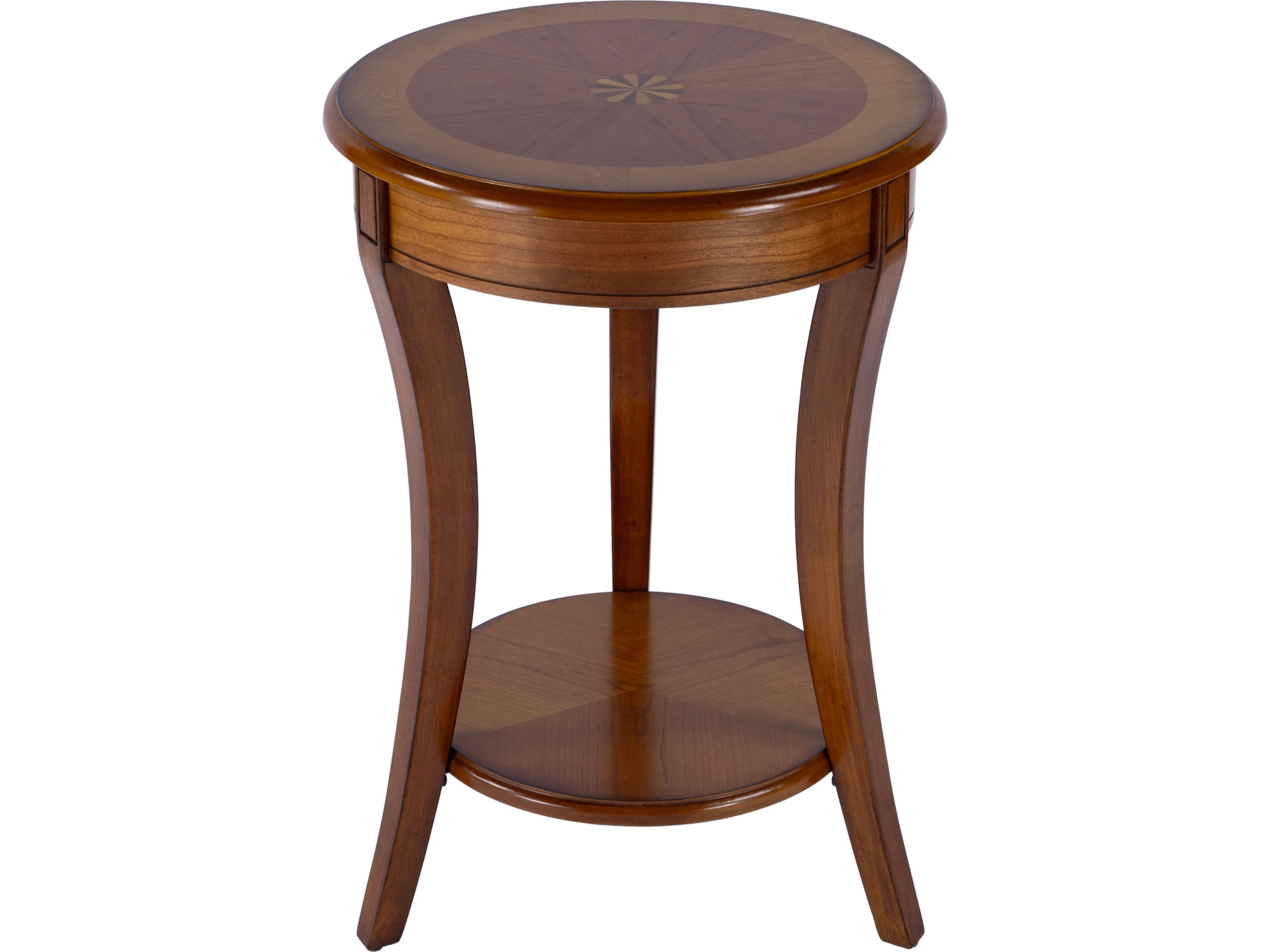 Holdin Round Wood Olive Ash End Table